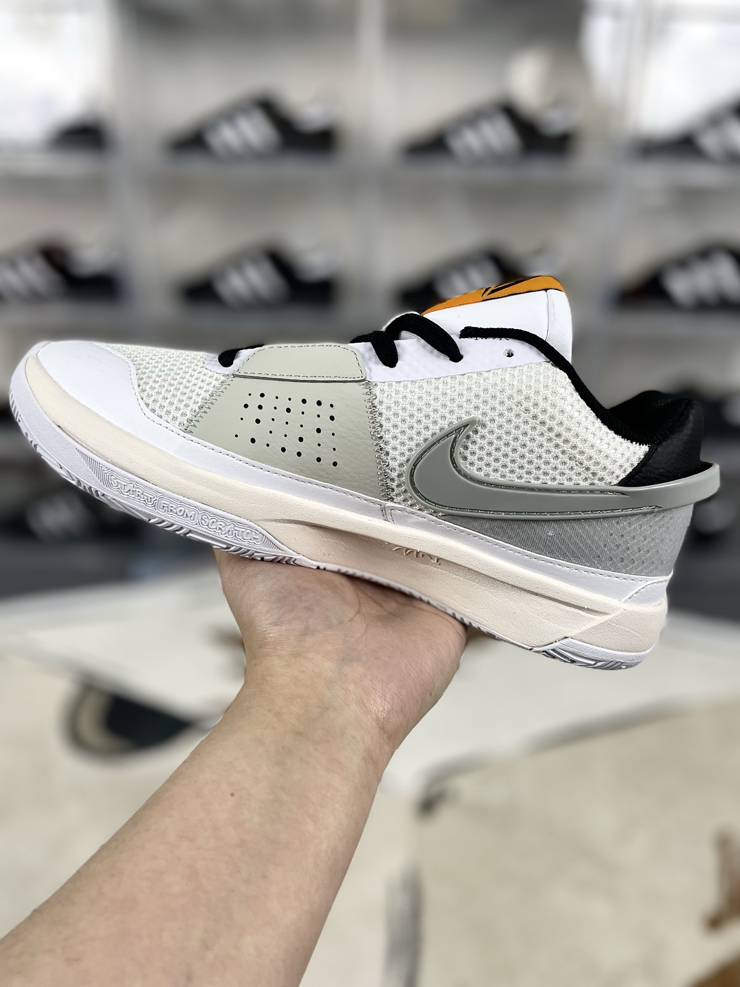 Nike Ja 1 White Basketball Shoes, Comfortable, Shock Absorption, Non-Slip, Durable 3 i1737152317402 6504 0 1