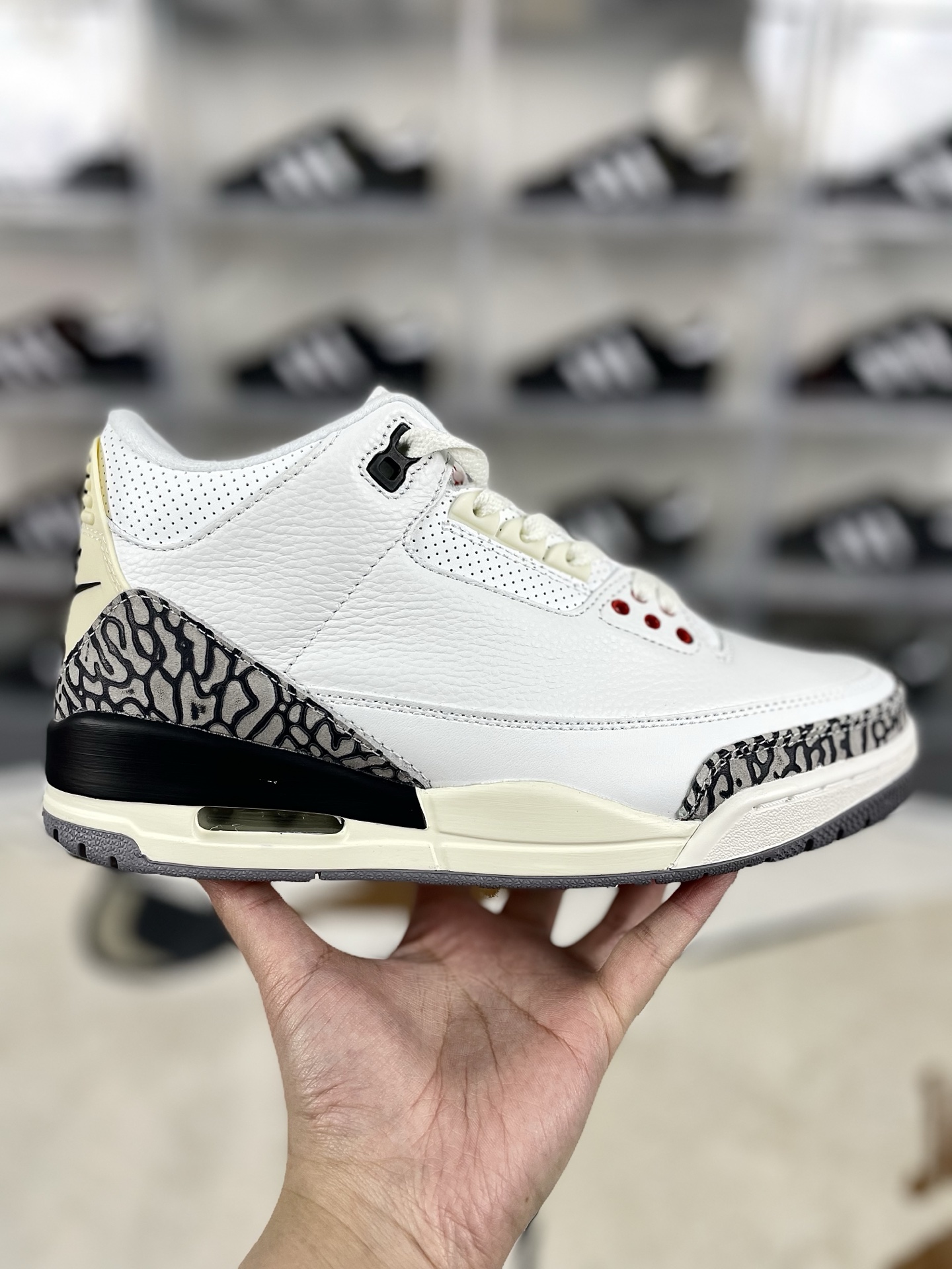 Jordan Air Jordan 3 Retro White Cement Reimagined Sneakers, Mid-Top Basketball Shoes 9 i1737152368928 18 0 6