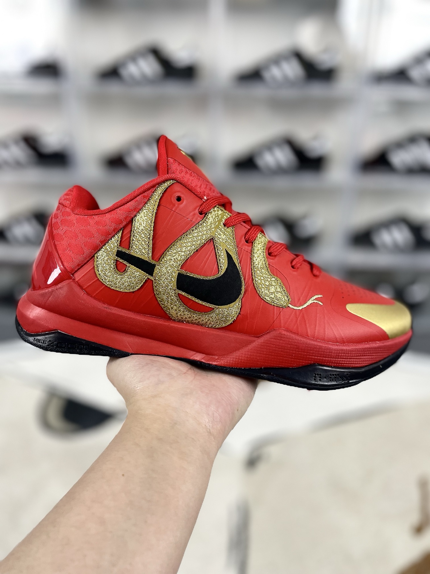Nike Kobe 5 Protro 'Year of the Mamba' Red Gold Basketball Shoes 2 i1737323455832 7976 0 0