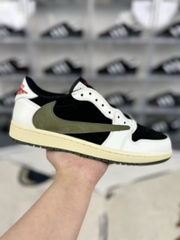 Travis Scott x Air Jordan 1 Low 'Medium Olive' Women's Sneakers