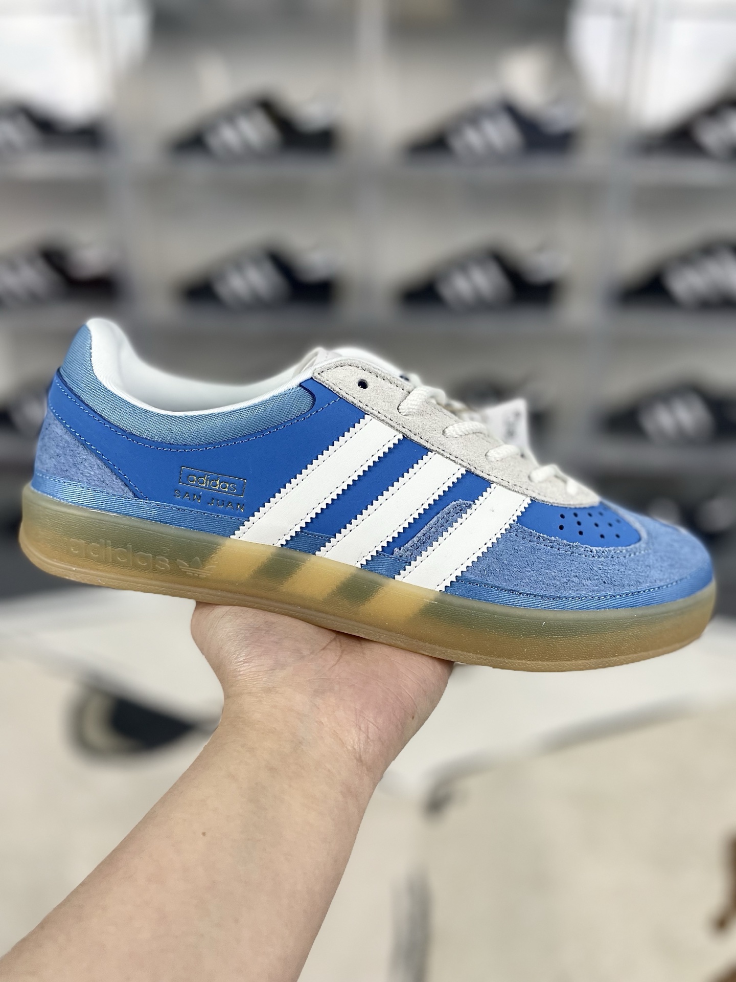 Adidas Gazelle Bad Bunny Blue White Grey Unisex Low Top Sneakers - Size 35.5-45 2 i1740429178524 496 0 0