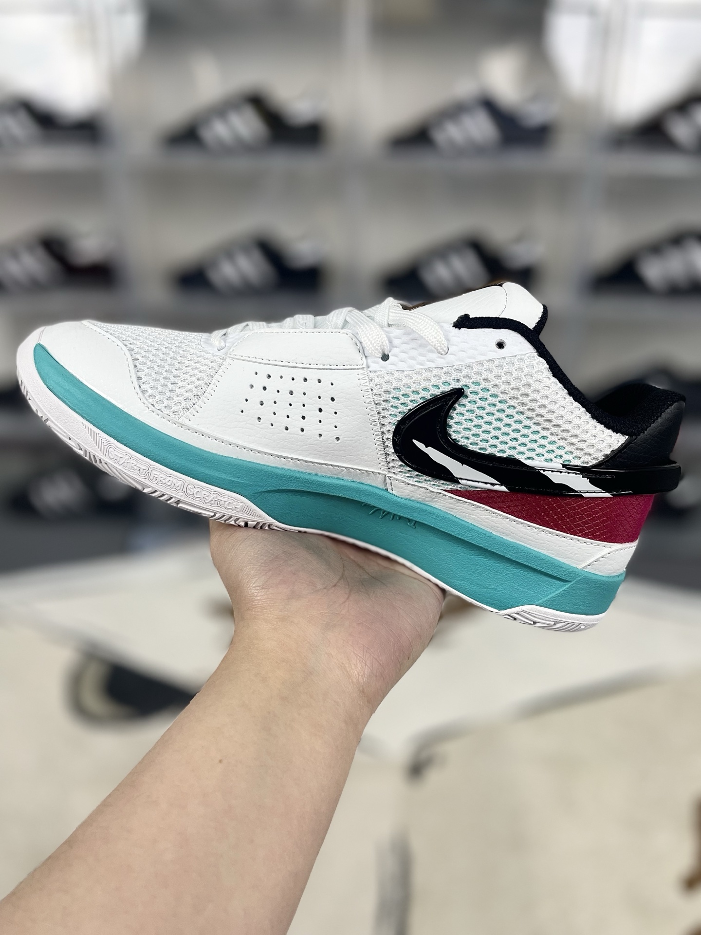 Nike Ja 1 'Scratch' Basketball Shoes - White/Black, Men's & Women's 3 i1740429244759 779 0 1