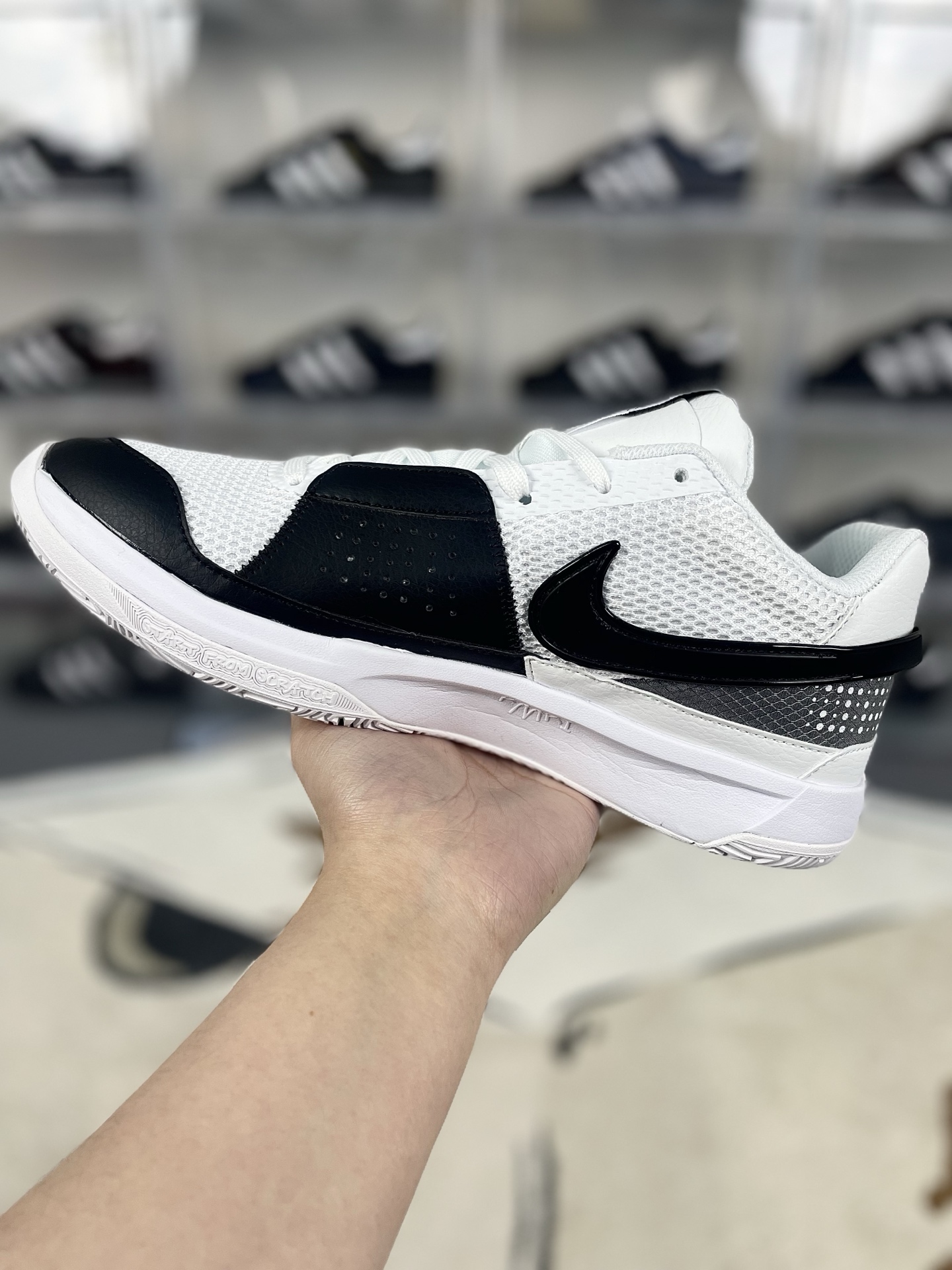 Nike Ja 1 EP Morant Basketball Shoes - Black and White, Low Cut, Unisex 3 i1740429269922 9844 0 1