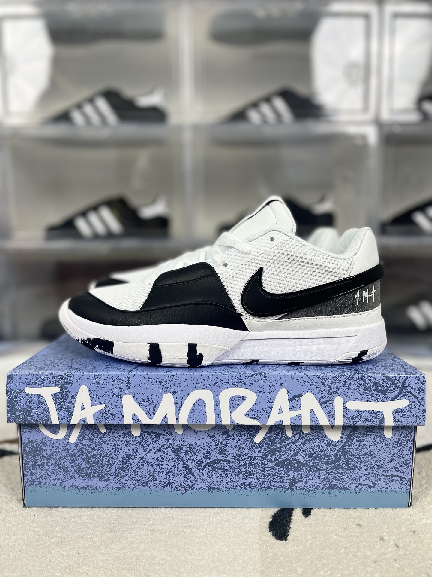 Nike Ja 1 EP Morant Basketball Shoes - Black and White, Low Cut, Unisex 10 i1740429276063 2174 0 8