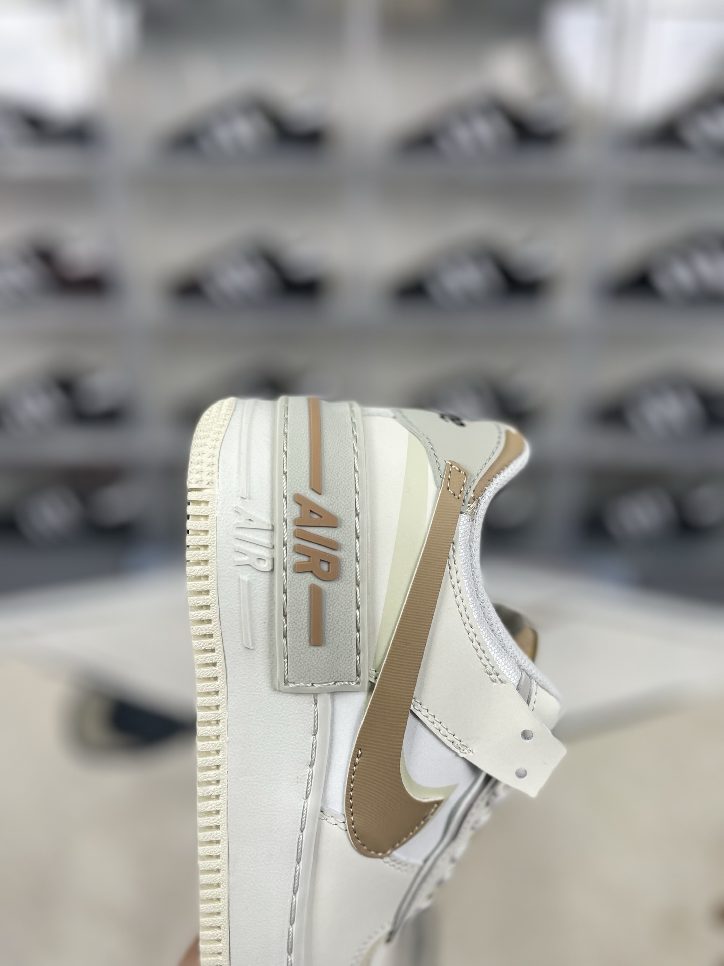 Nike Air Force 1 Shadow Women's Low-Top Sneaker - Cream/Tan, Size 35.5-42 8 i1740862070409 7883 0 5