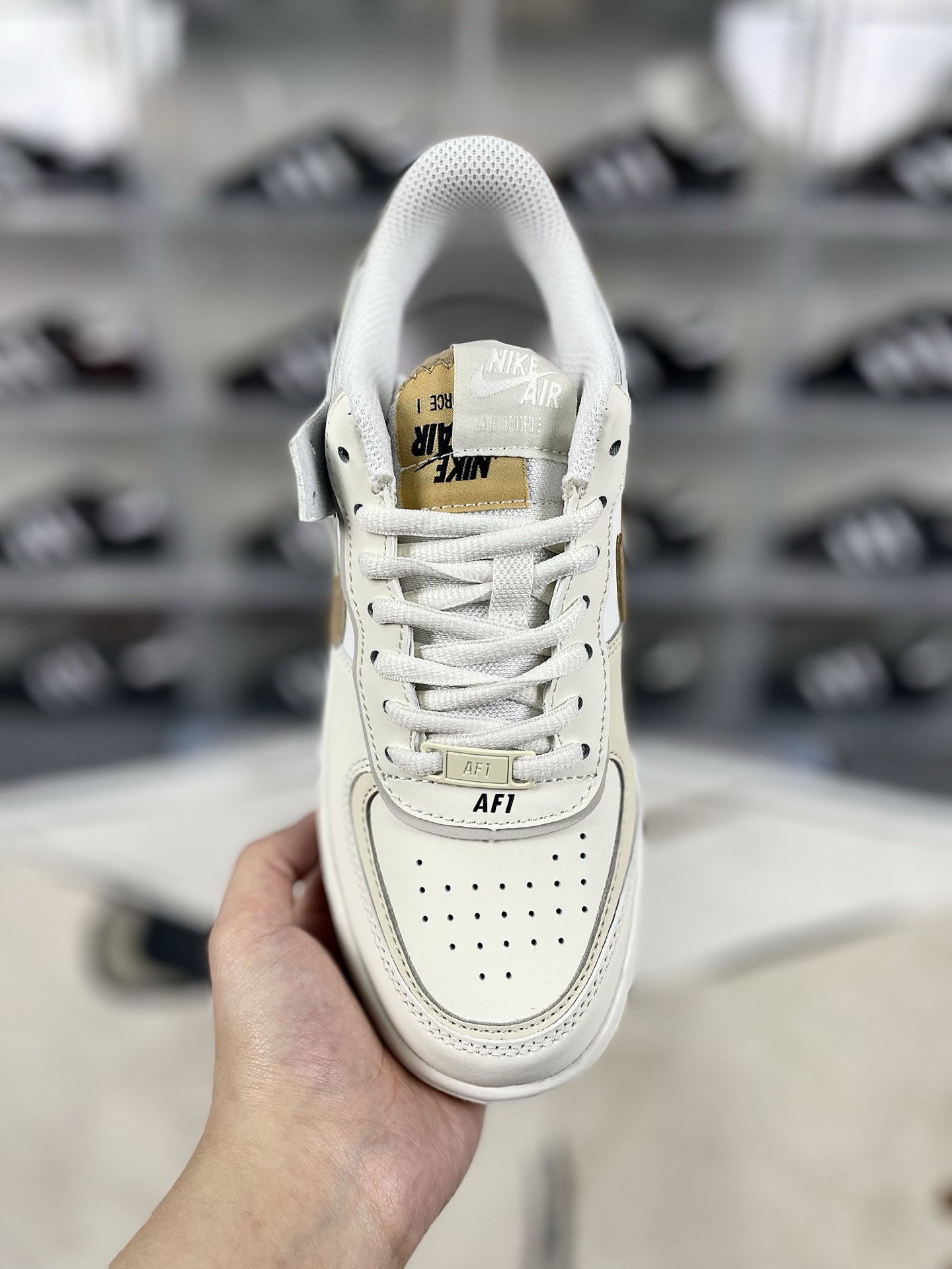 Nike Air Force 1 Shadow Women's Low-Top Sneaker - Cream/Tan, Size 35.5-42 5 i1740862072052 4249 0 3