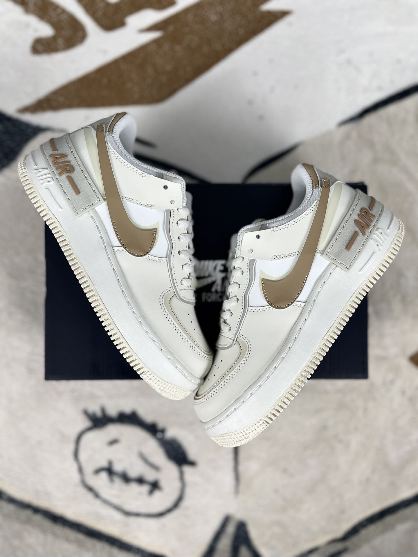 Nike Air Force 1 Shadow Women's Low-Top Sneaker - Cream/Tan, Size 35.5-42 6 i1740862075091 7998 0 7