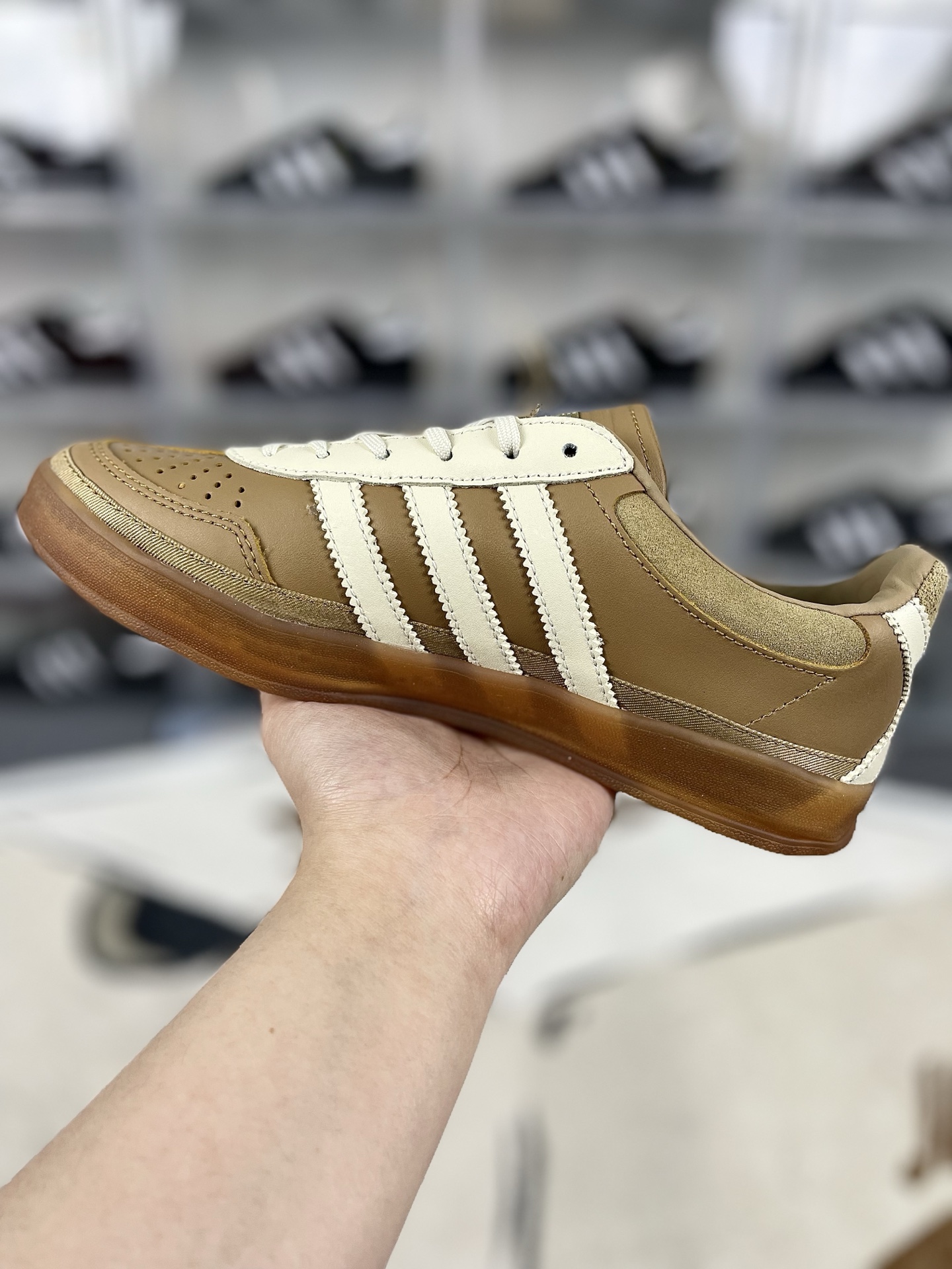 Adidas Gazelle Indoor Bad Bunny Lionel Messi Collab Sneakers - Khaki 3 i1741204416149 7082 0 1