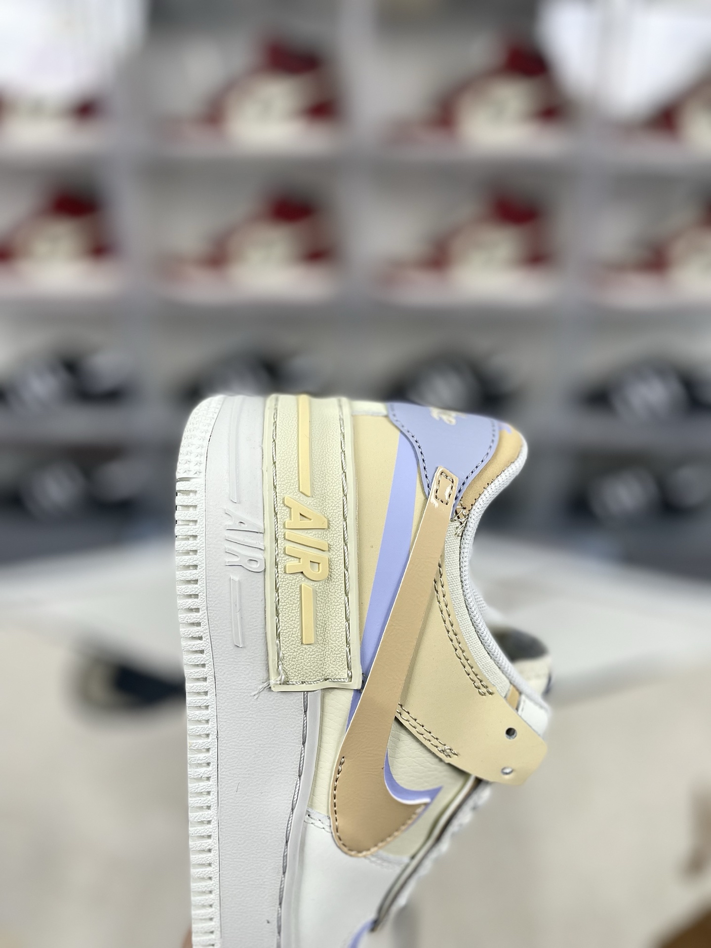 Nike Air Force 1 Shadow Women's Low Top Sneaker - White/Gold/Lavender 8 i1741295641347 3562 0 5