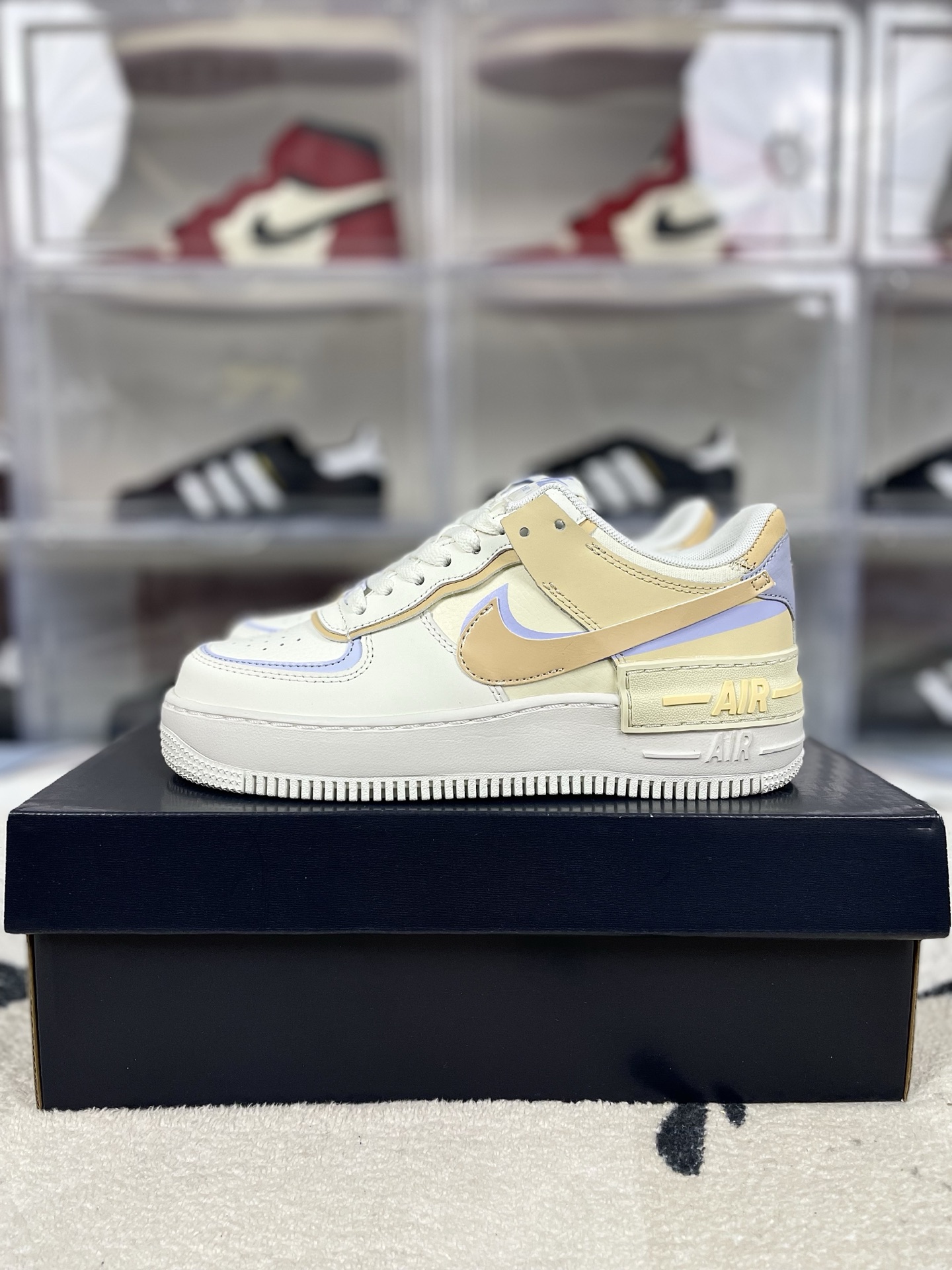 Nike Air Force 1 Shadow Women's Low Top Sneaker - White/Gold/Lavender 10 i1741295647399 7062 0 8