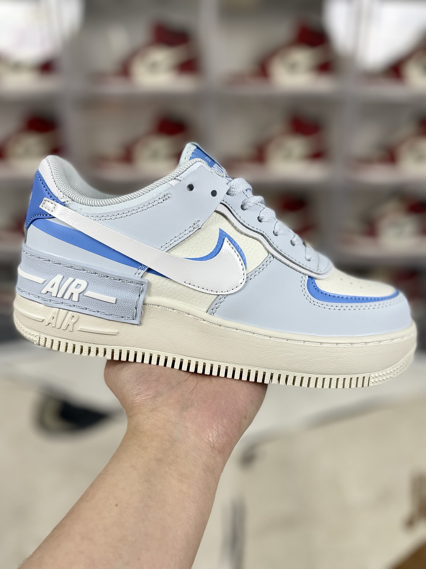 Nike Air Force 1 Shadow Women's Low Top Sneaker - Blue/White - Size 35.5-42 2 i1741550325720 8897 0 0