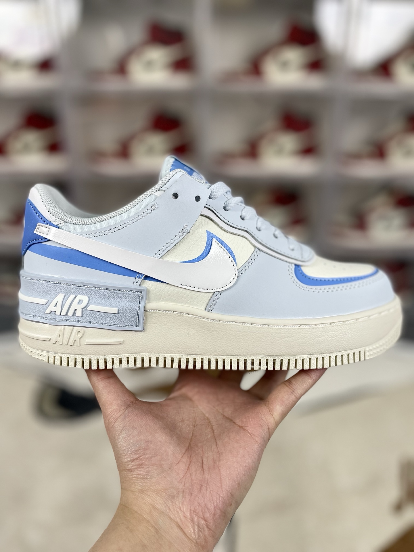 Nike Air Force 1 Shadow Women's Low Top Sneaker - Blue/White - Size 35.5-42 9 i1741550337430 3274 0 6