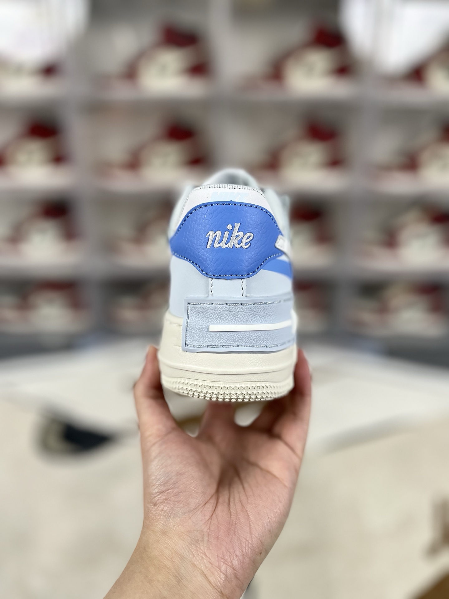 Nike Air Force 1 Shadow Women's Low Top Sneaker - Blue/White - Size 35.5-42 4 i1741550340681 8887 0 2