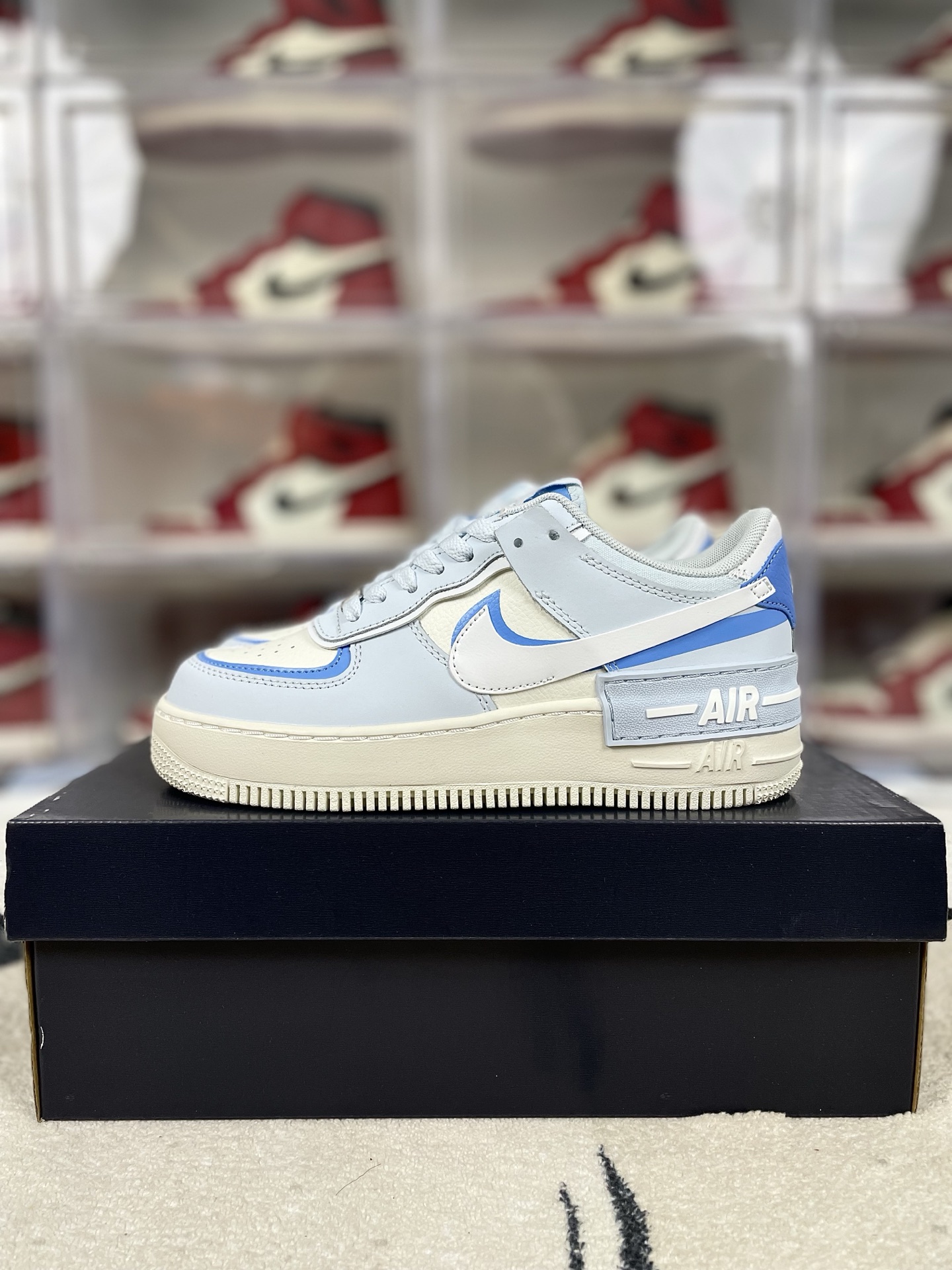 Nike Air Force 1 Shadow Women's Low Top Sneaker - Blue/White - Size 35.5-42 10 i1741550342204 1973 0 8