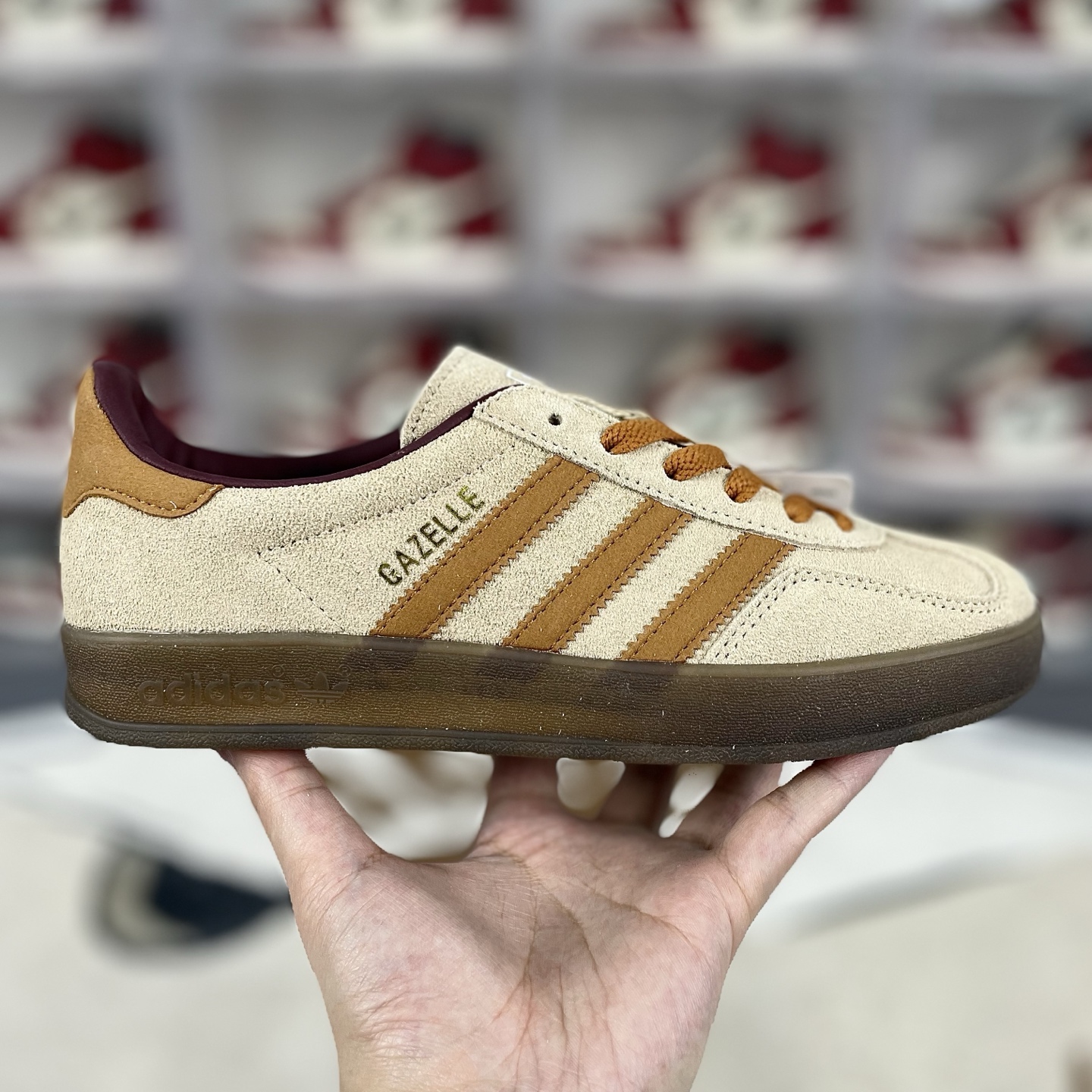Adidas Originals Gazelle Indoor Low Top Sneakers - Brown/Grey - Unisex 9 i1741814235321 173 0 6