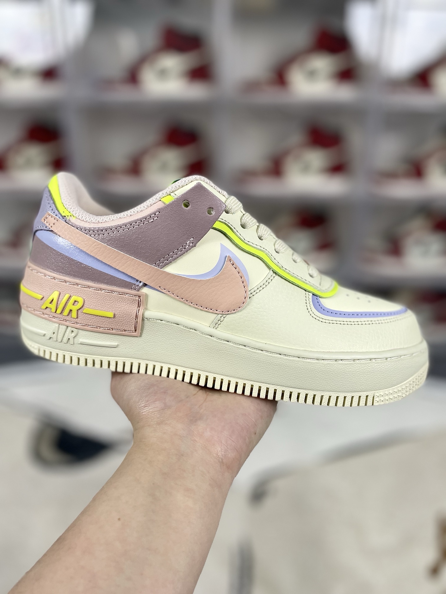 Nike Air Force 1 Shadow Women's Low Top Sneaker - Pastel Color Block Design 2 i1741905459372 6223 0 0