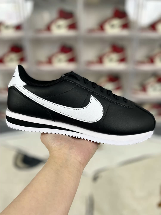 Nike Cortez: Classic Black & White Low-Top Sneakers for Men & Women