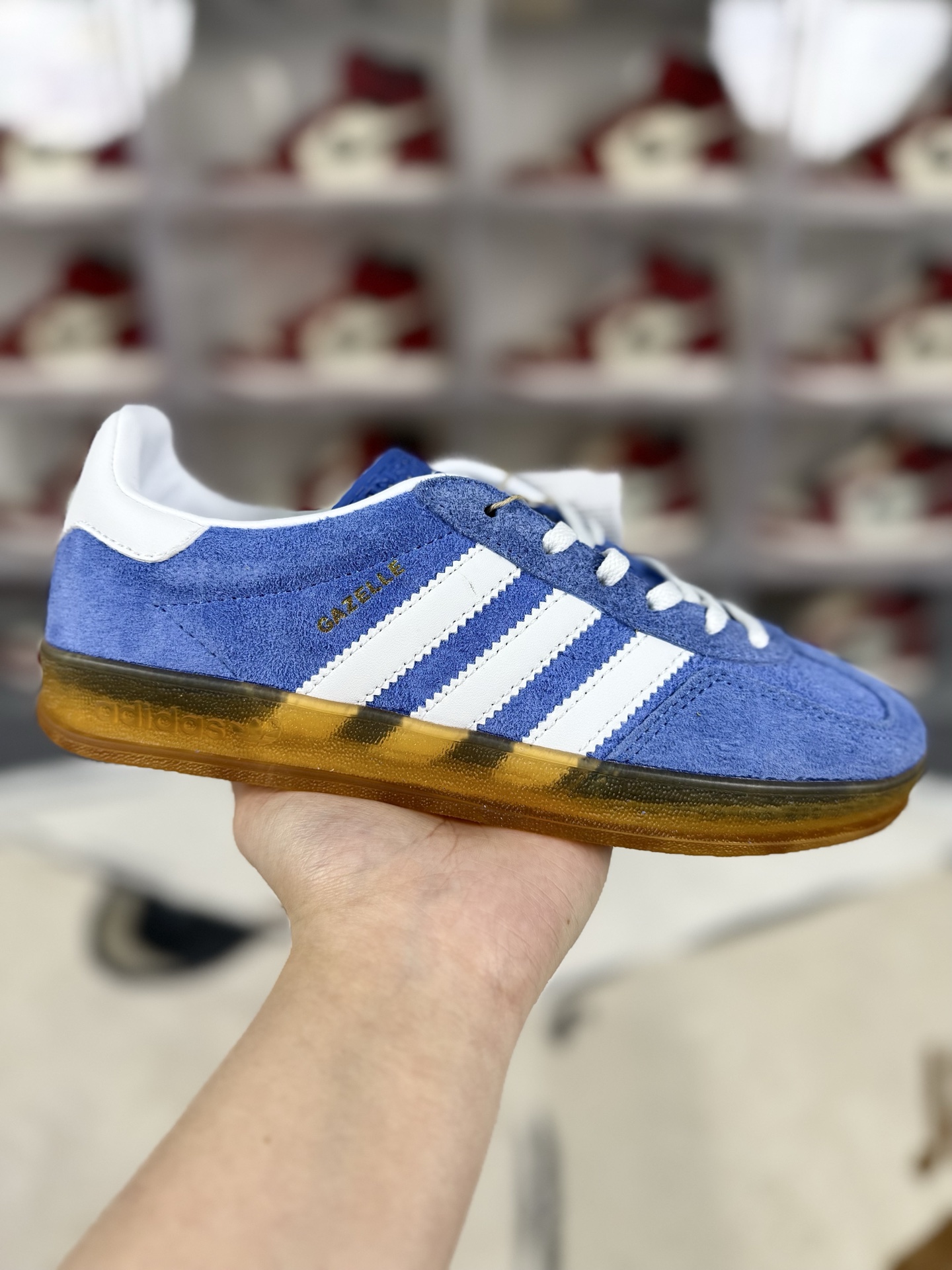 Adidas Originals Gazelle Indoor Blue/White Suede Low-Top Sneakers 2 i1742335701407 1550 0 0