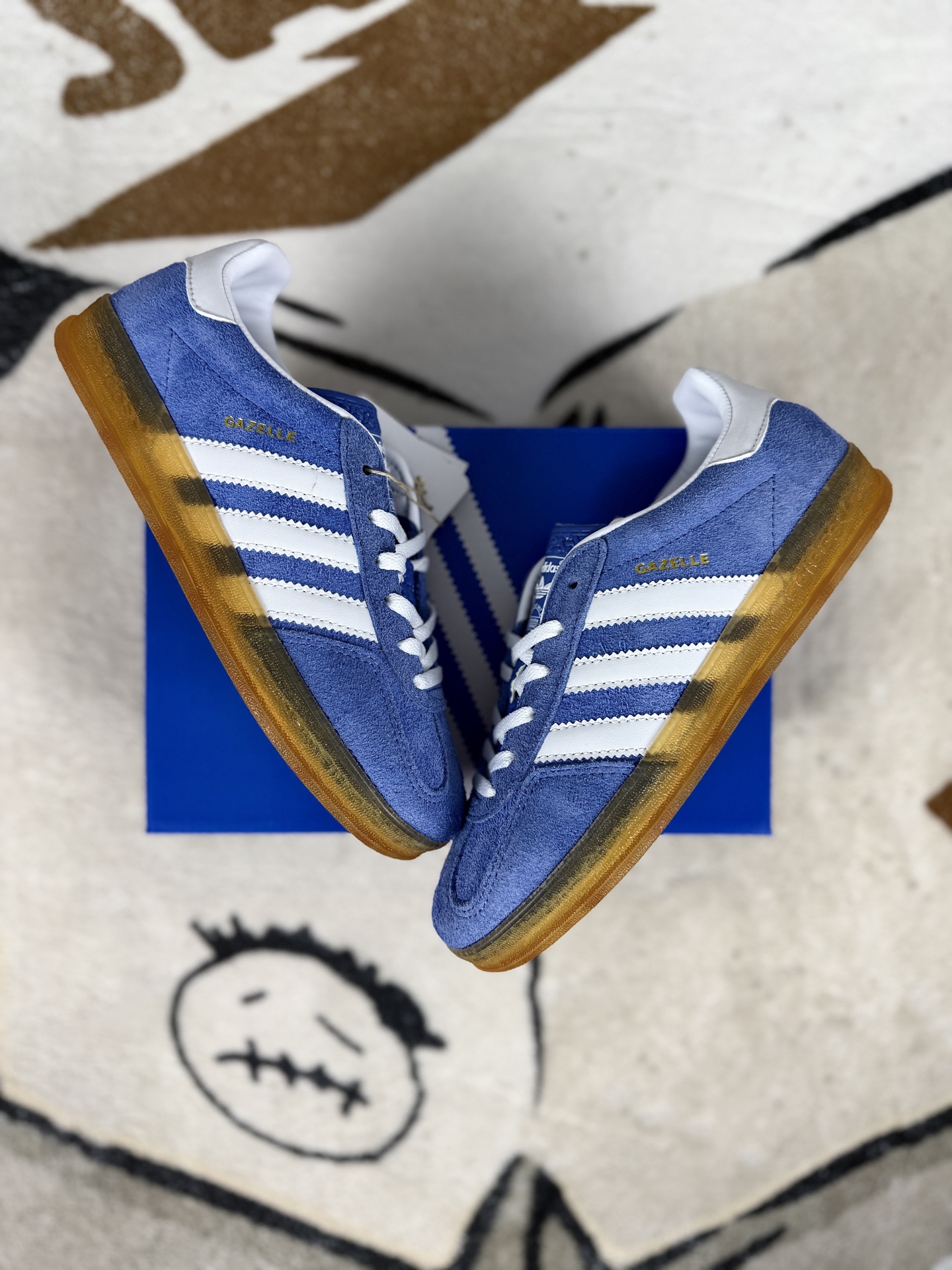 Adidas Originals Gazelle Indoor Blue/White Suede Low-Top Sneakers 9 i1742337074329 5144 0 7