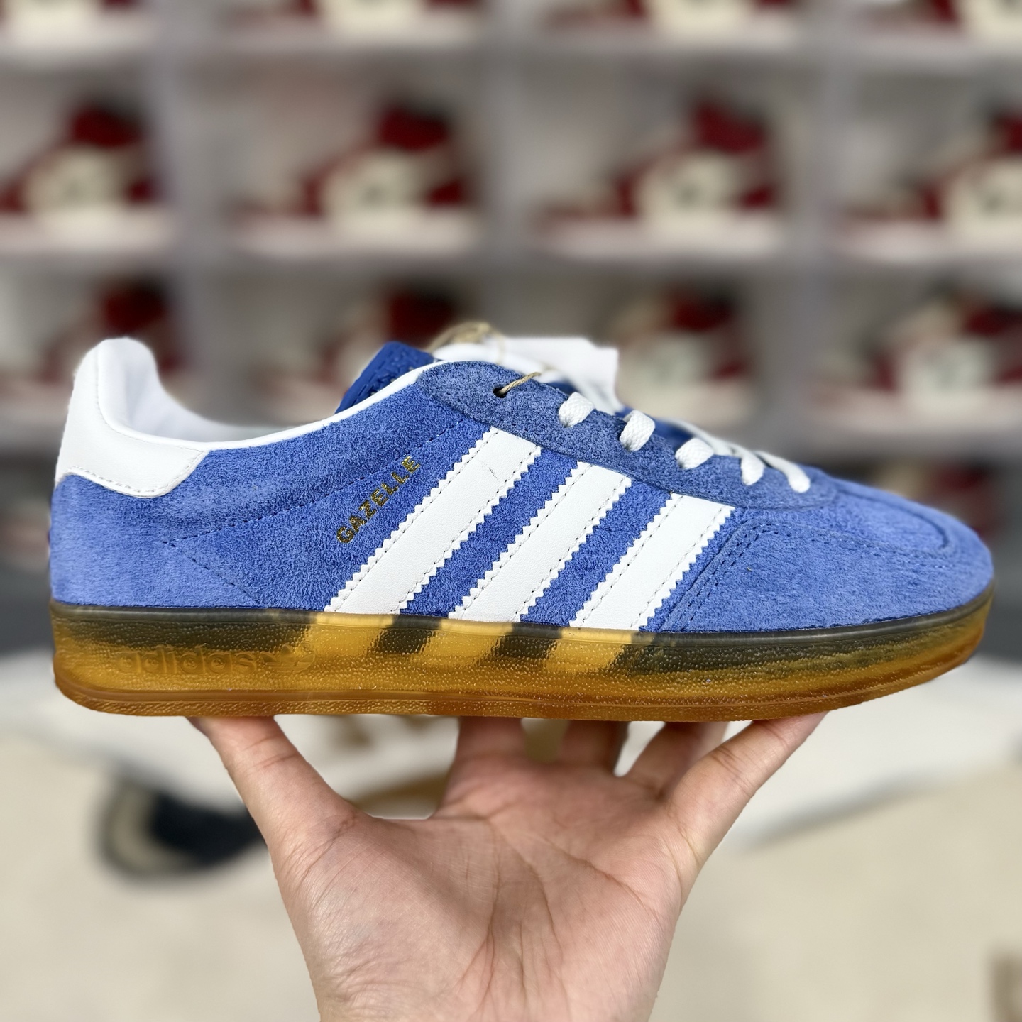 Adidas Originals Gazelle Indoor Blue/White Suede Low-Top Sneakers 8 i1742337112679 1538 0 6