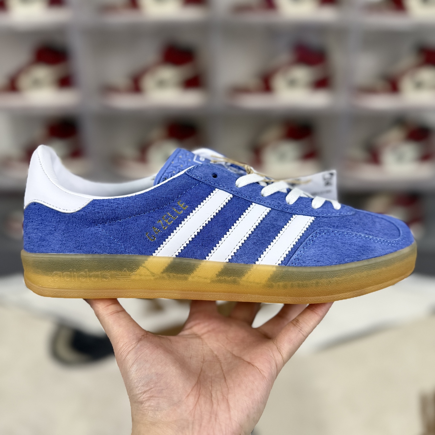 Adidas Originals Gazelle Indoor Casual Sneakers - Blue/White/Brown, Unisex Style 9 i1742507164173 8122 0 6