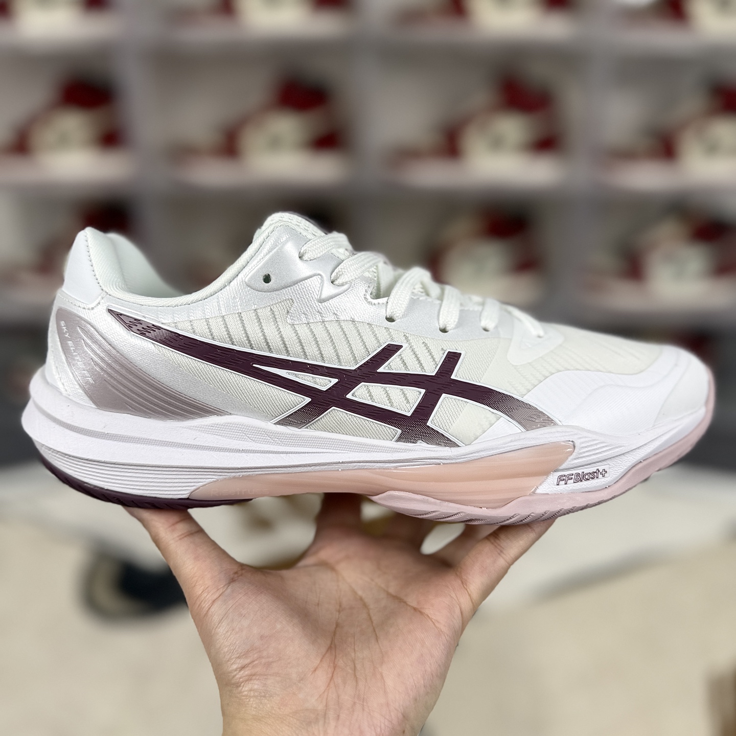 Asics Sky Elite FF 3 White/Pink Volleyball Training Shoes - Comfort & Style 9 i1742674274832 7144 0 6