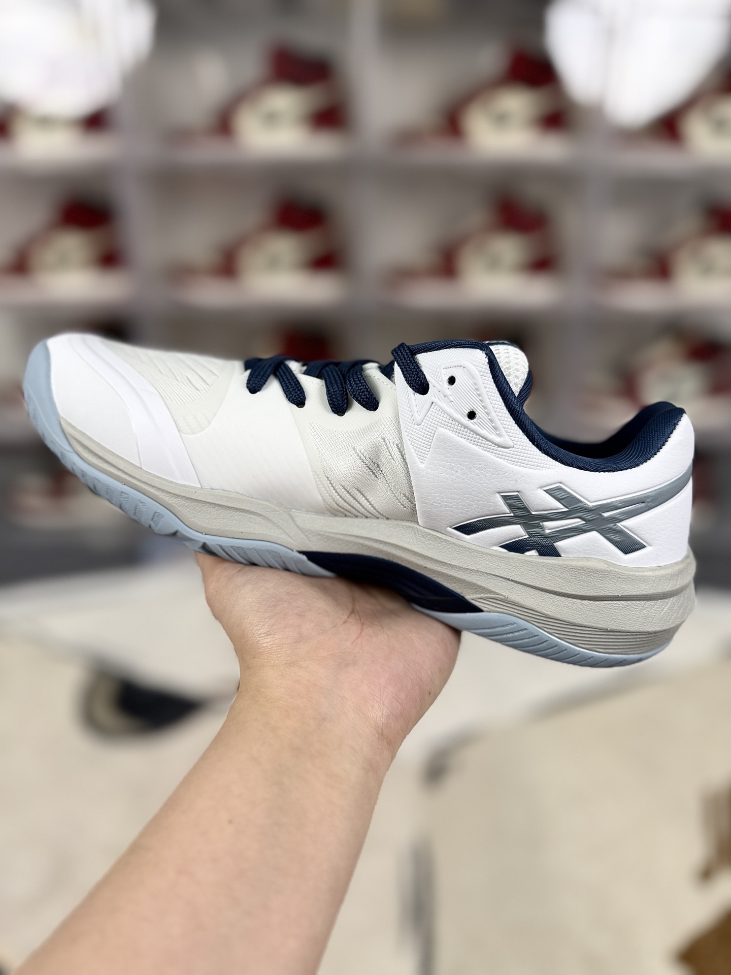 Asics Sky Elite FF 3 Volleyball Shoes - White/Blue - Size 36-46 3 i1742674287473 3316 0 1