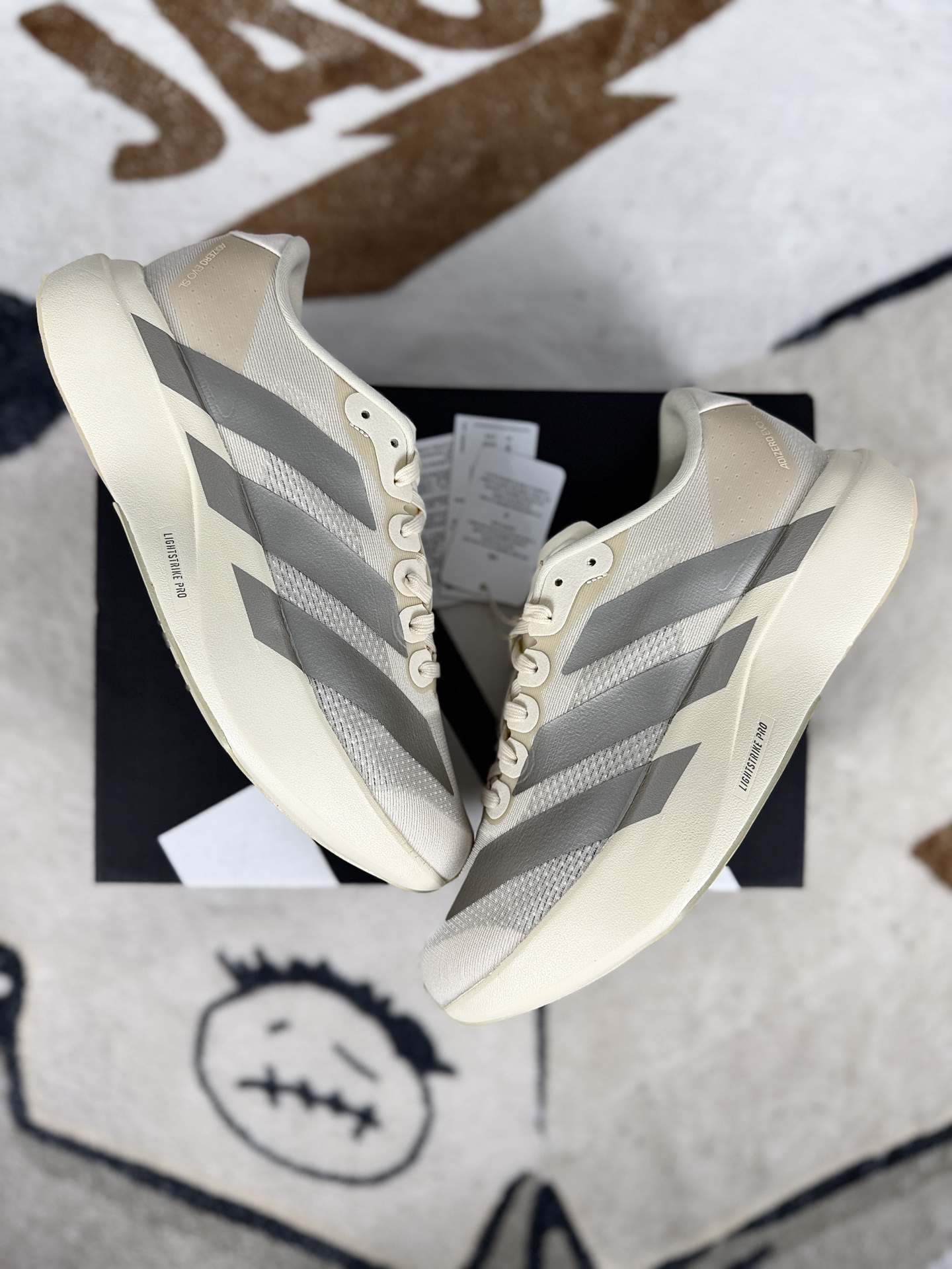 Adidas Adizero Evo SL Wonder White Running Shoes - Lightweight & Breathable 5 i1743281295555 8396 0 6