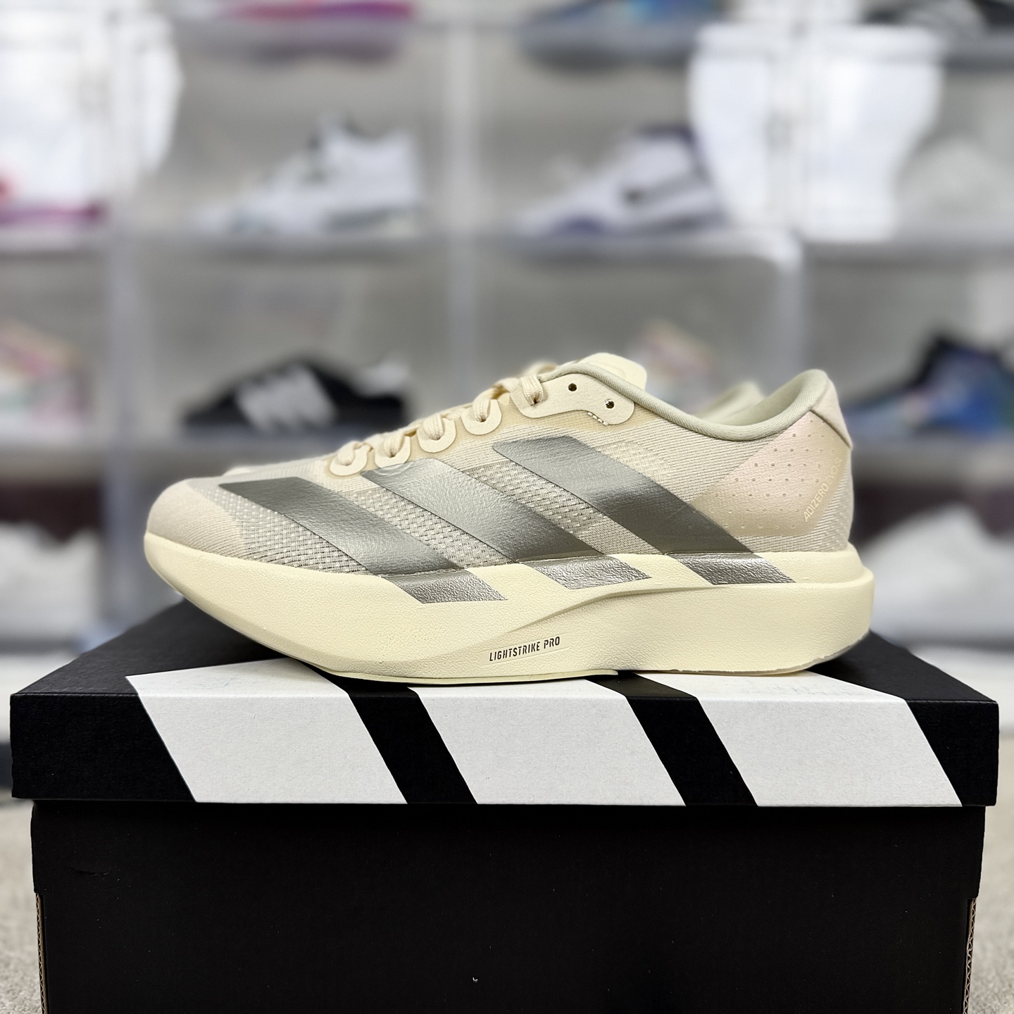 Adidas Adizero Evo SL Wonder White Running Shoes - Lightweight & Breathable 9 i1743281296785 9577 0 8