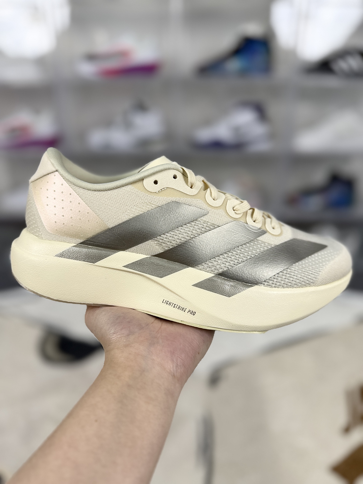 Adidas Adizero Evo SL Wonder White Running Shoes - Lightweight & Breathable 1 i1743281301253 1524 0 0