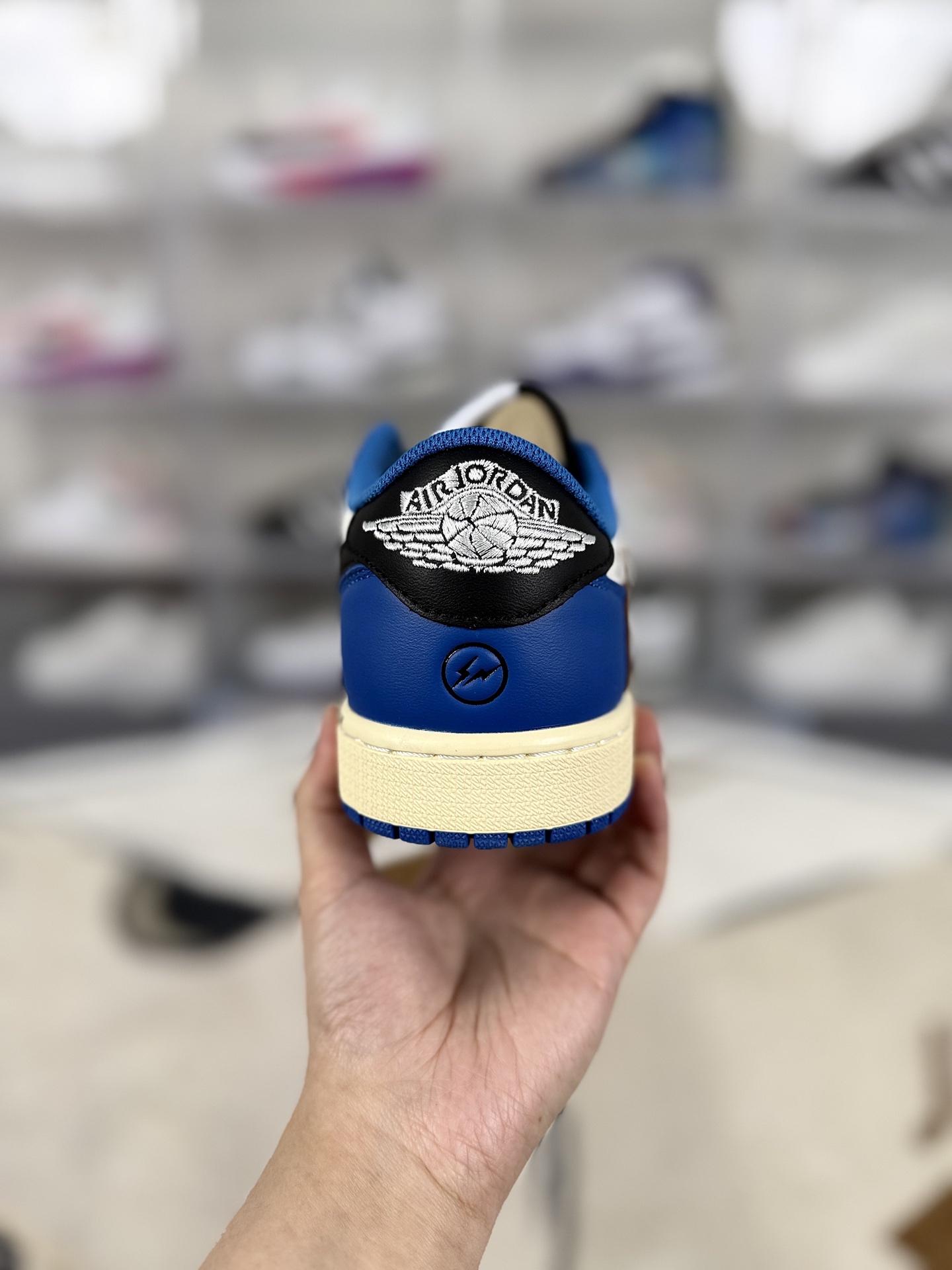 Travis Scott x Fragment Design Air Jordan 1 Low OG SP - White/Blue/Black 3 i1743281393314 1574 0 2