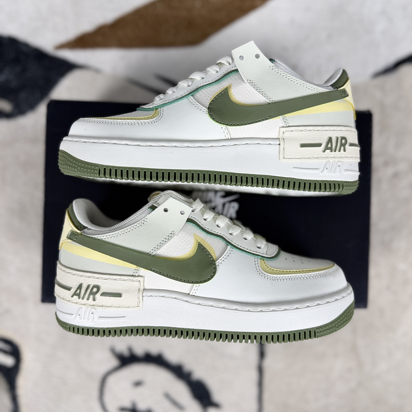 Nike Air Force 1 Shadow Women's Sneaker, Deconstructed White/Green Design 8 i1743281491850 7229 0 7