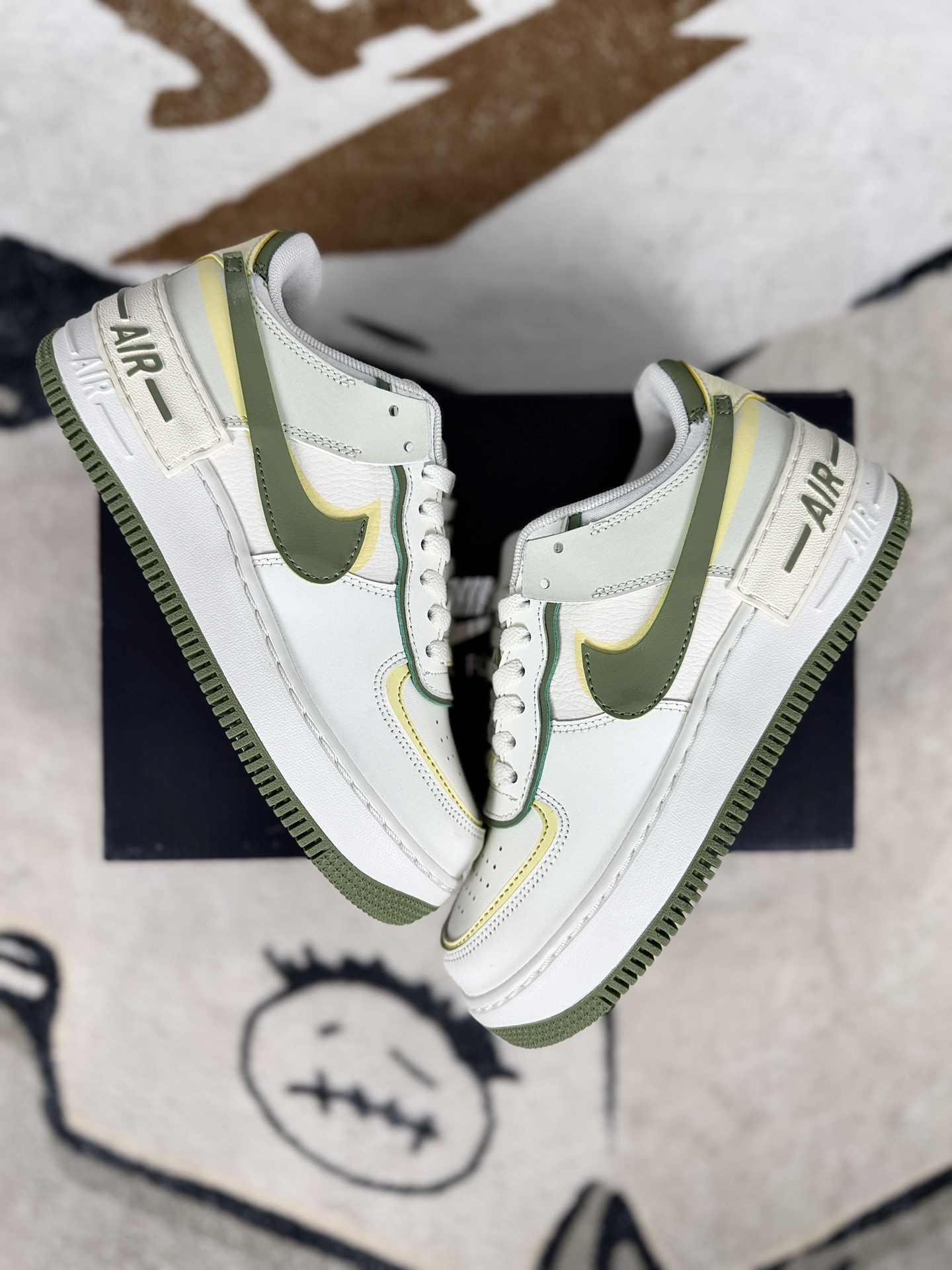 Nike Air Force 1 Shadow Women's Sneaker, Deconstructed White/Green Design 5 i1743281493268 9069 0 6