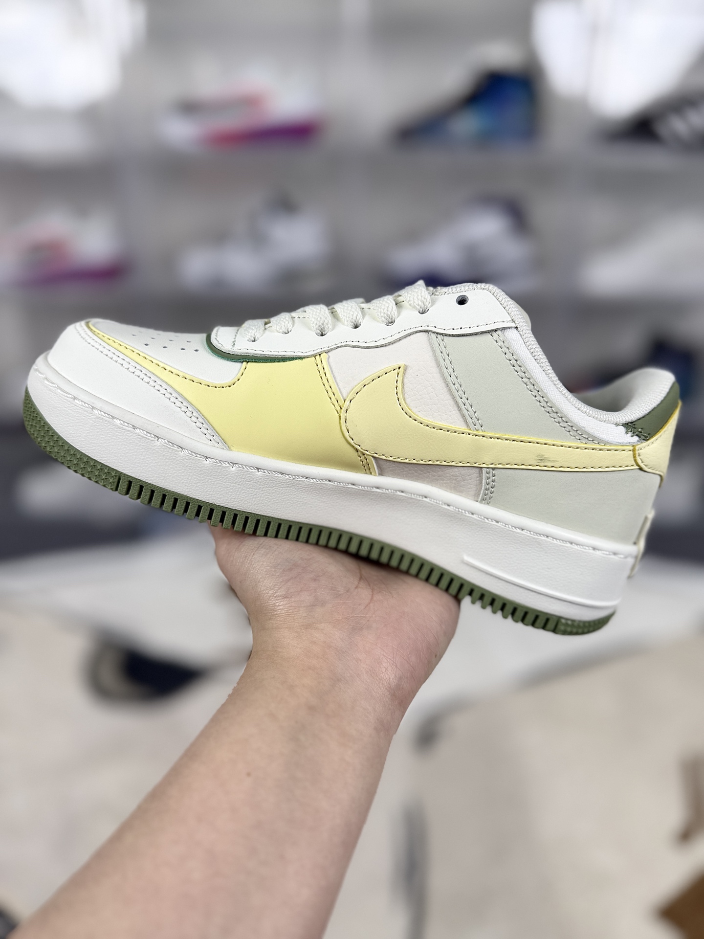 Nike Air Force 1 Shadow Women's Sneaker, Deconstructed White/Green Design 2 i1743281497259 4165 0 1