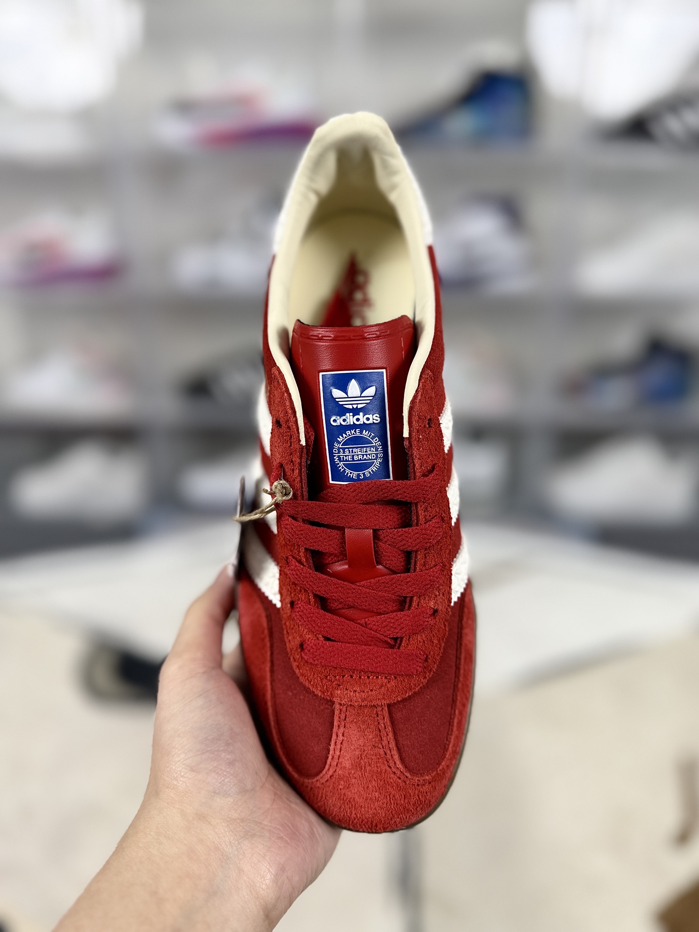 Adidas Originals Gazelle Indoor: Low-Top, Red & White Suede Sneakers 4 i1743537655529 5463 0 3