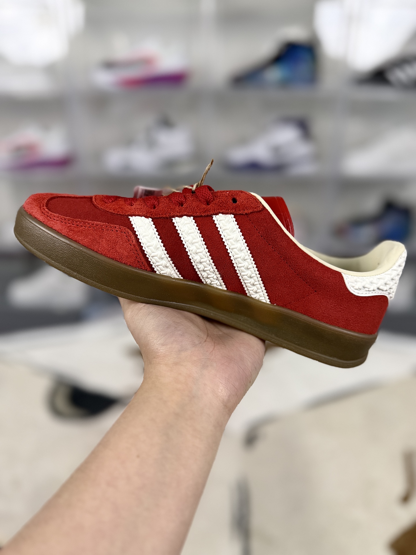 Adidas Originals Gazelle Indoor: Low-Top, Red & White Suede Sneakers 2 i1743537659943 9580 0 1