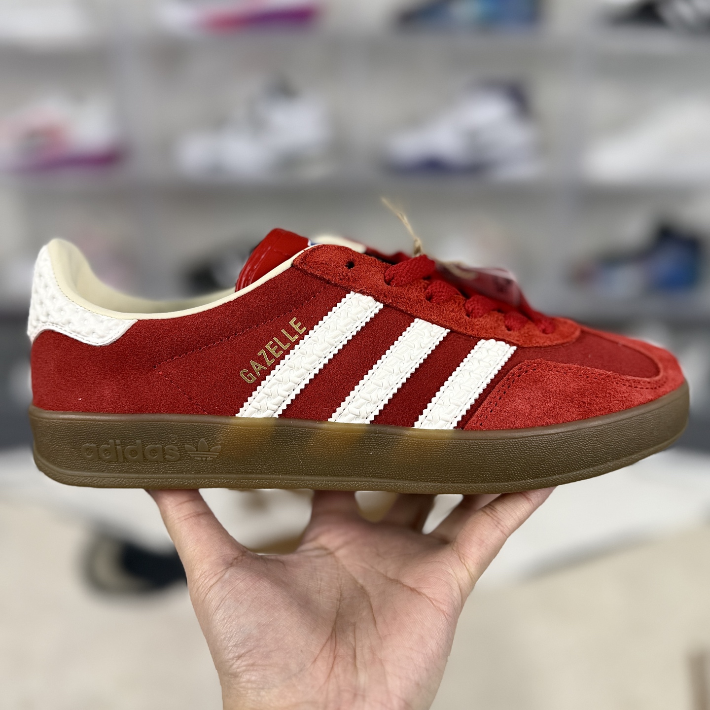 Adidas Originals Gazelle Indoor: Low-Top, Red & White Suede Sneakers 7 i1743537662772 9405 0 5