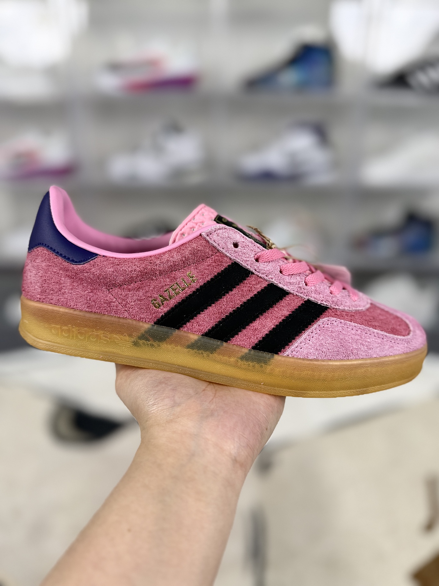 Adidas Originals Gazelle Suede Low-Top Sneakers - Pink/Black, Comfortable & Durable 2 i1743940259213 3743 0 0