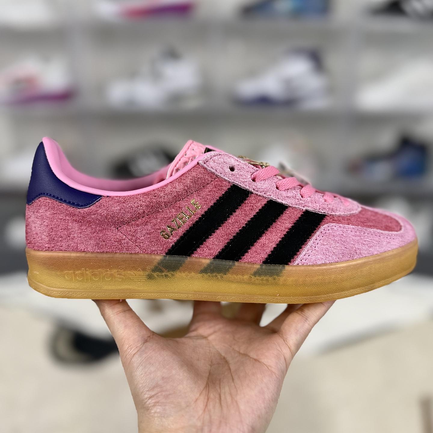 Adidas Originals Gazelle Suede Low-Top Sneakers - Pink/Black, Comfortable & Durable 8 i1743940260114 1796 0 5