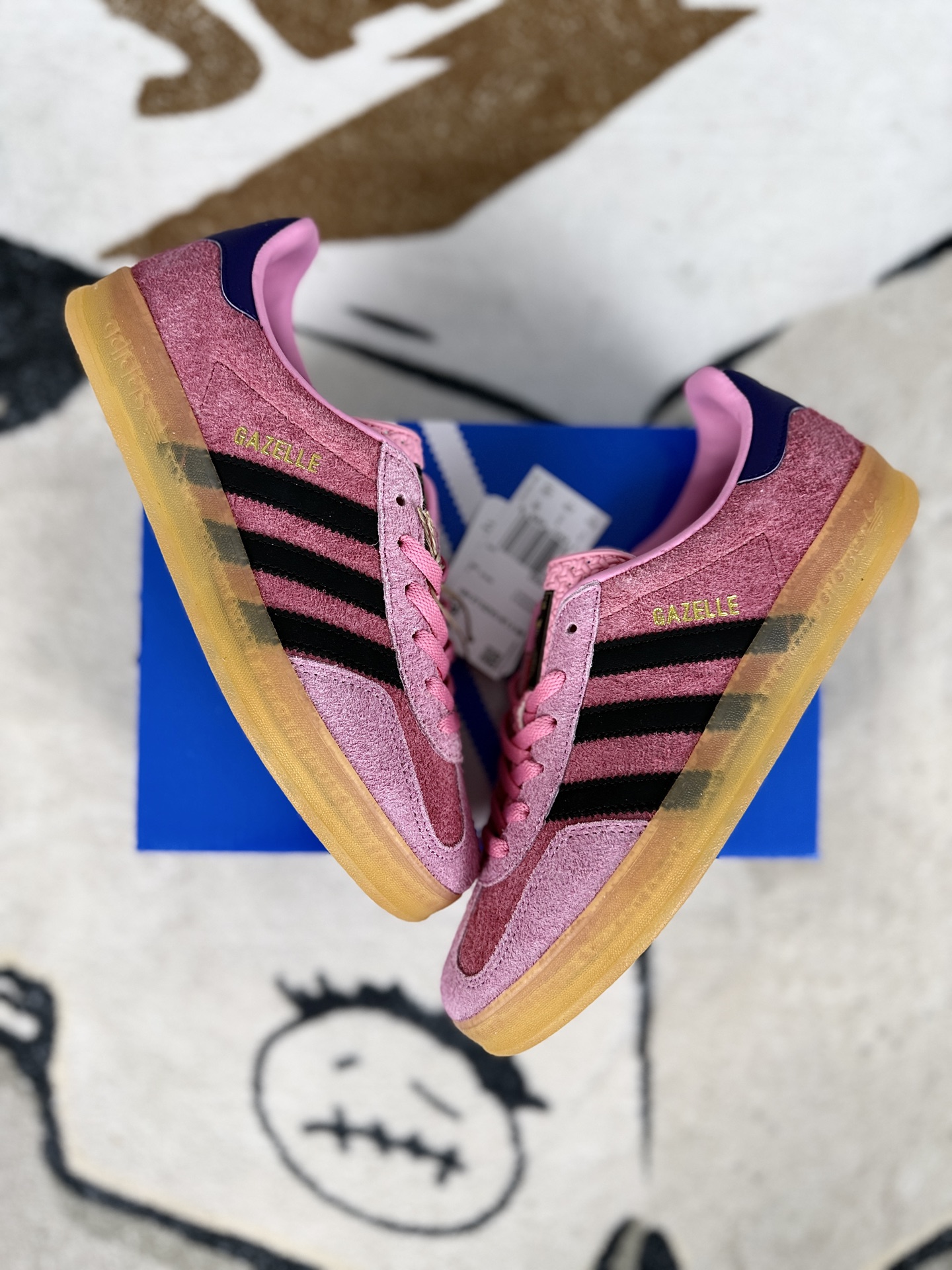 Adidas Originals Gazelle Suede Low-Top Sneakers - Pink/Black, Comfortable & Durable 6 i1743940260410 3519 0 6