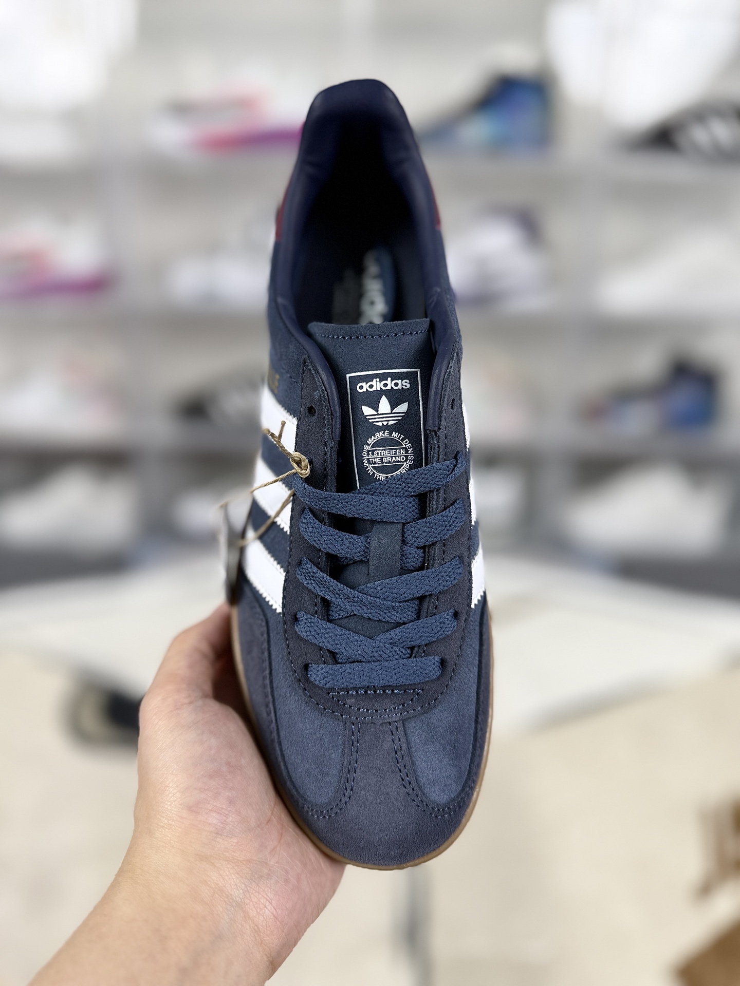 Adidas Originals Gazelle Indoor Classic Low-Top Sneakers - Blue Unisex 5 i1744145057972 275 0 3