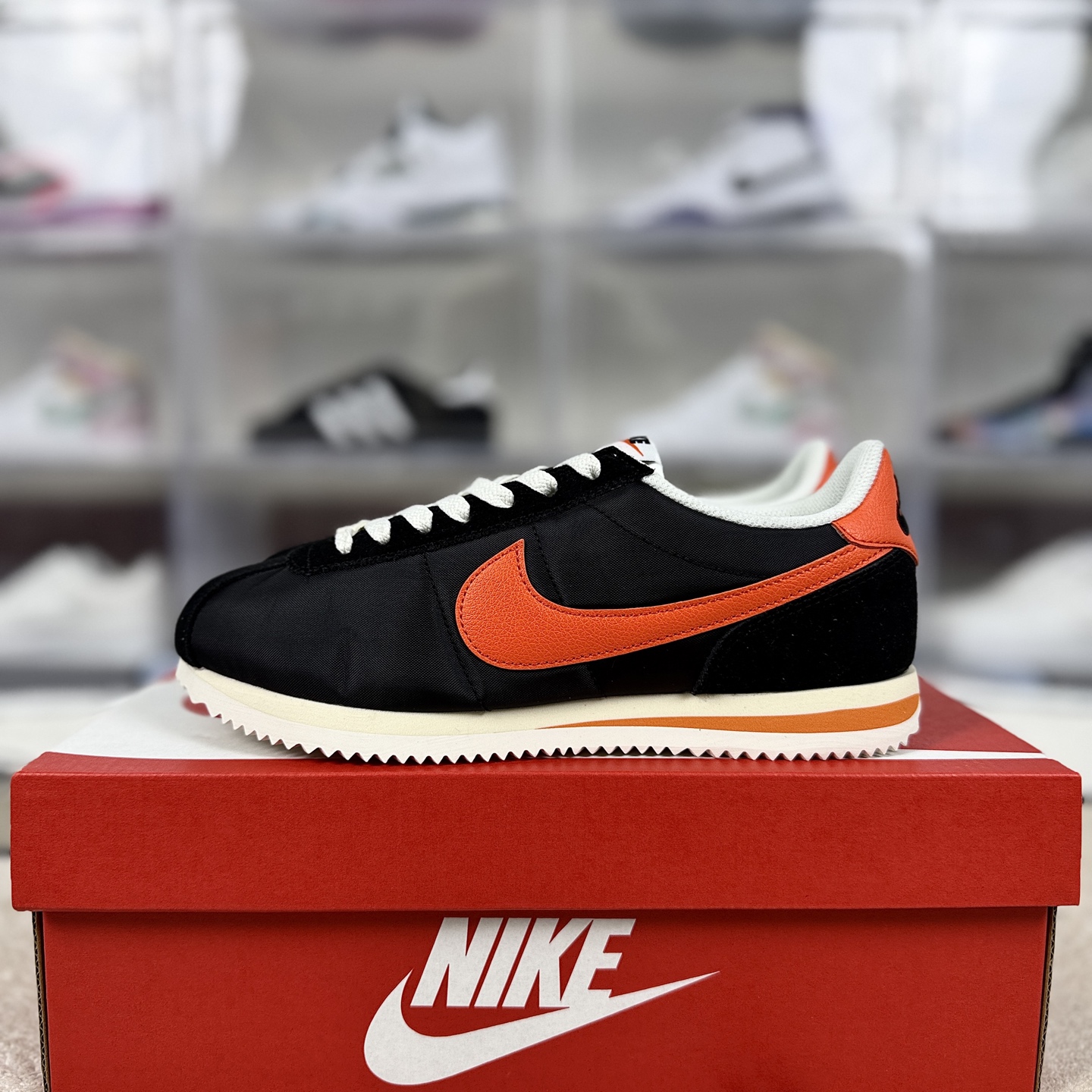 Nike Cortez: Classic Comfort, Versatile Style - Black & Orange Running Shoes 10 i1744837401534 3469 0 8