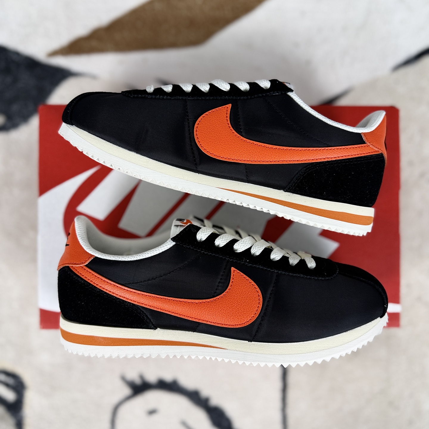 Nike Cortez: Classic Comfort, Versatile Style - Black & Orange Running Shoes 9 i1744837404704 9435 0 7