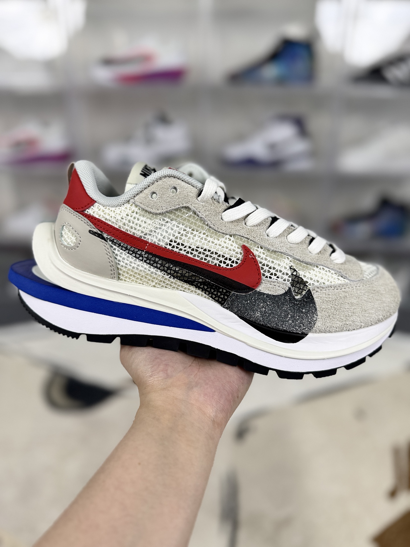 Nike x Sacai VaporWaffle - Grey, White & Red - Low Top Sneaker 2 i1744837423994 6517 0 0