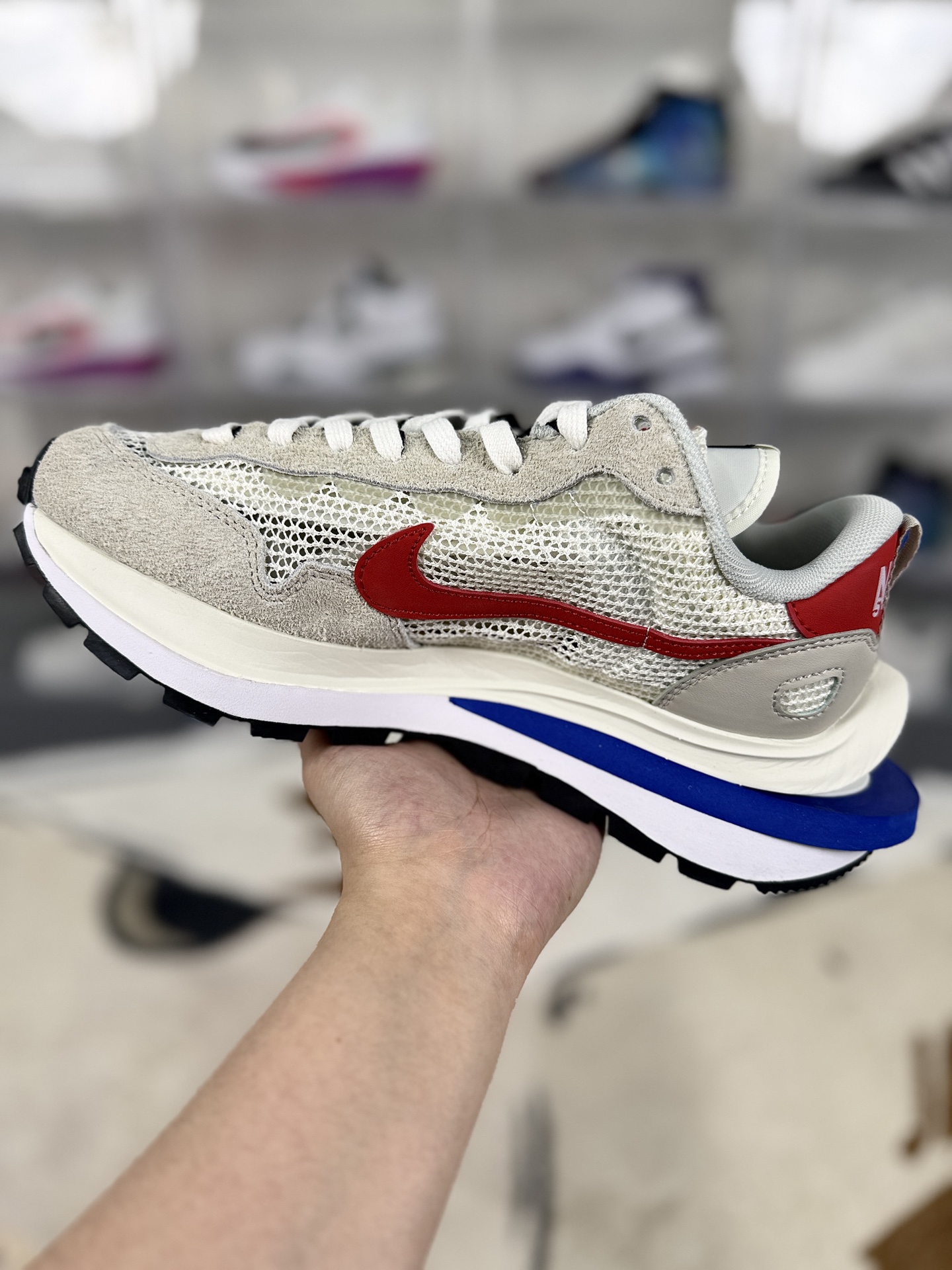 Nike x Sacai VaporWaffle - Grey, White & Red - Low Top Sneaker 3 i1744837424010 5129 0 1