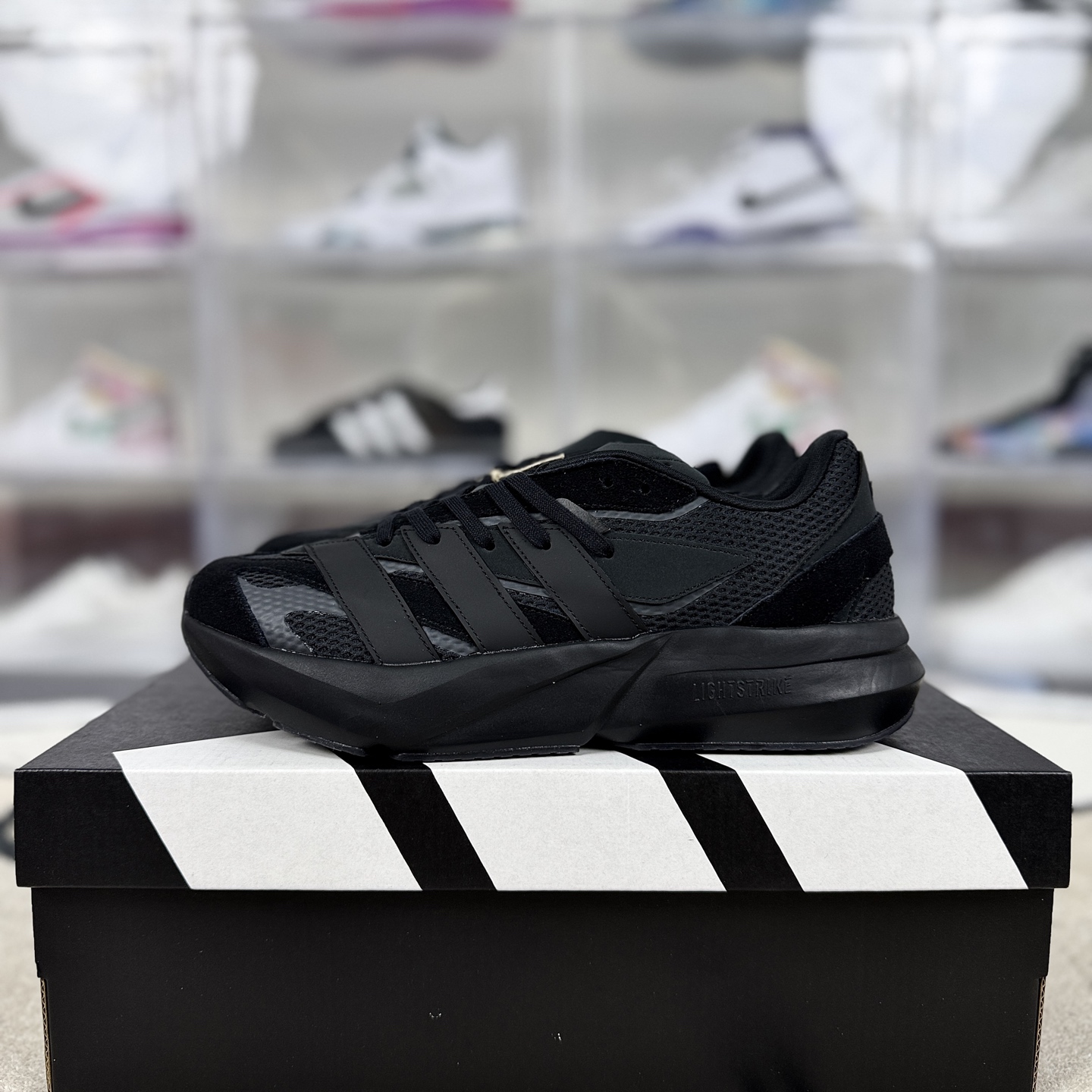 Adidas Lightblaze Running Shoes Men's Women's Sports Sneakers Black JH6941 10 i1744927016975 5416 0 8