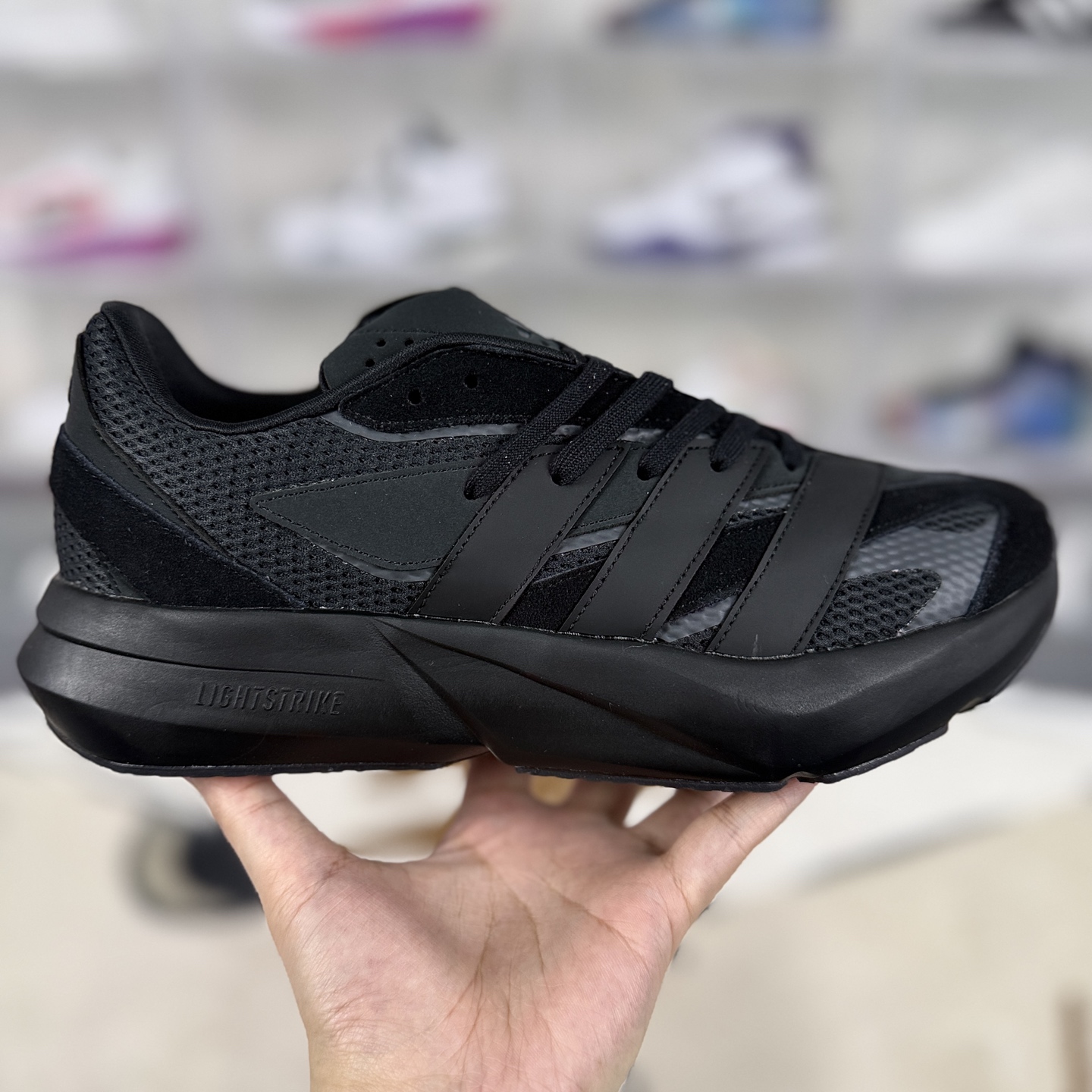 Adidas Lightblaze Running Shoes Men's Women's Sports Sneakers Black JH6941 8 i1744927018226 297 0 5
