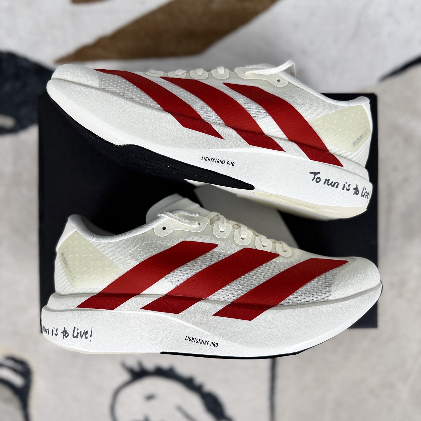 Adidas Adizero Evo SL Running Shoes - White/Red, Lightweight & Comfortable 9 i1745008233548 8845 0 7