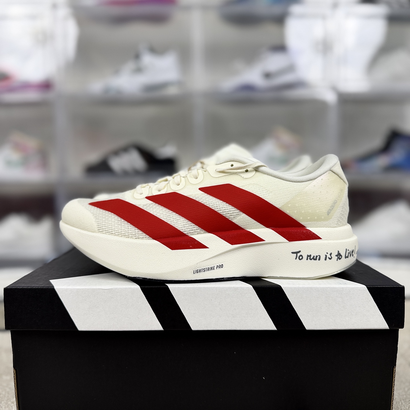 Adidas Adizero Evo SL Running Shoes - White/Red, Lightweight & Comfortable 10 i1745008236279 2383 0 8