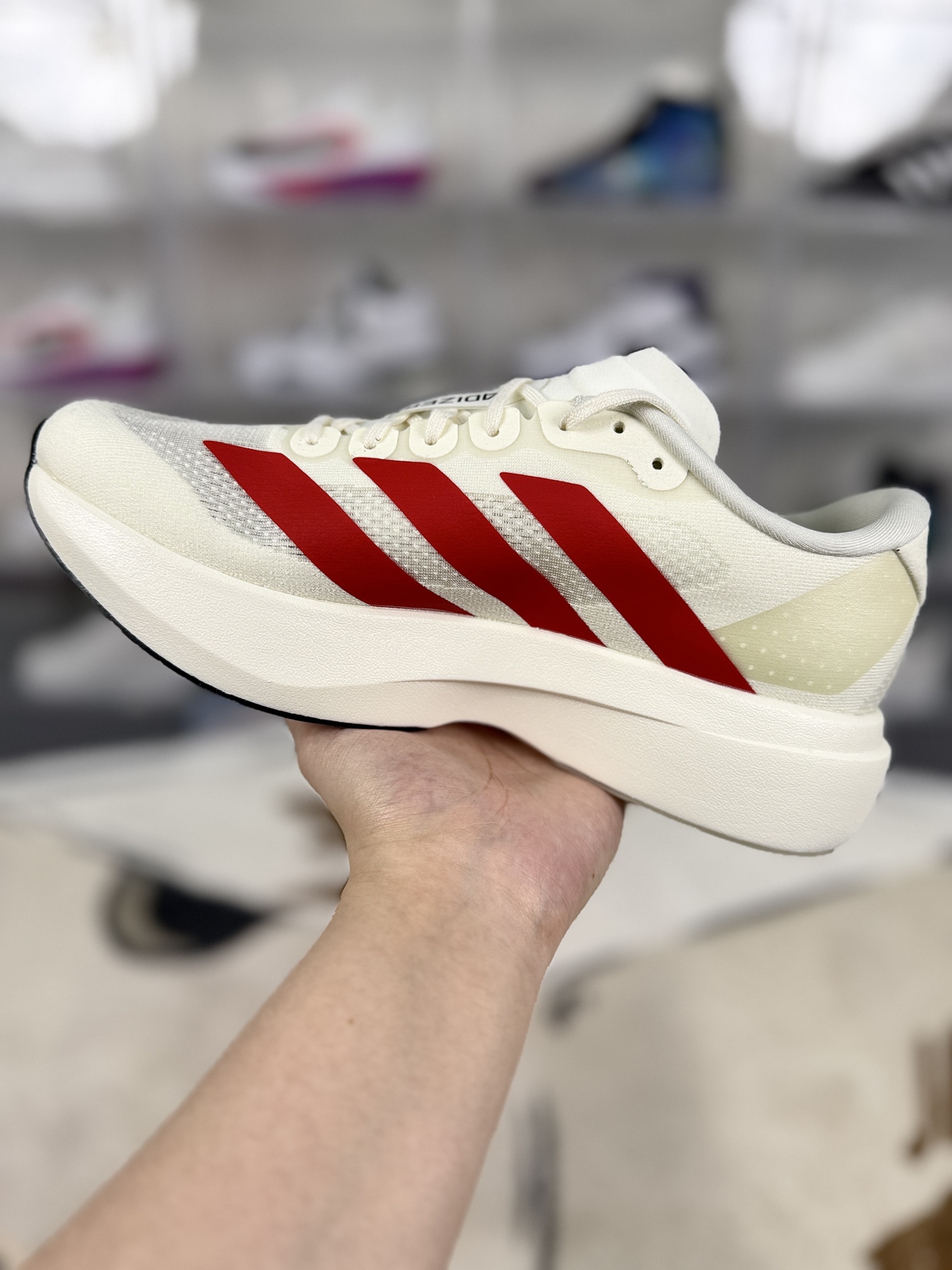 Adidas Adizero Evo SL Running Shoes - White/Red, Lightweight & Comfortable 3 i1745008238487 4085 0 1